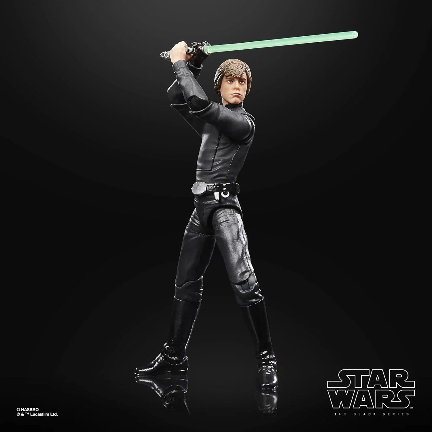 フィギュア スター・ウォーズ ブラックシリーズ ルーク・スカイウォーカー ジェダイ・ナイト ハズブロ 約6インチ 緑色ライトセーバー 取り外し可能 ブレード 多数可動ポイント プレミアムディテール 映画ジェダイの帰還