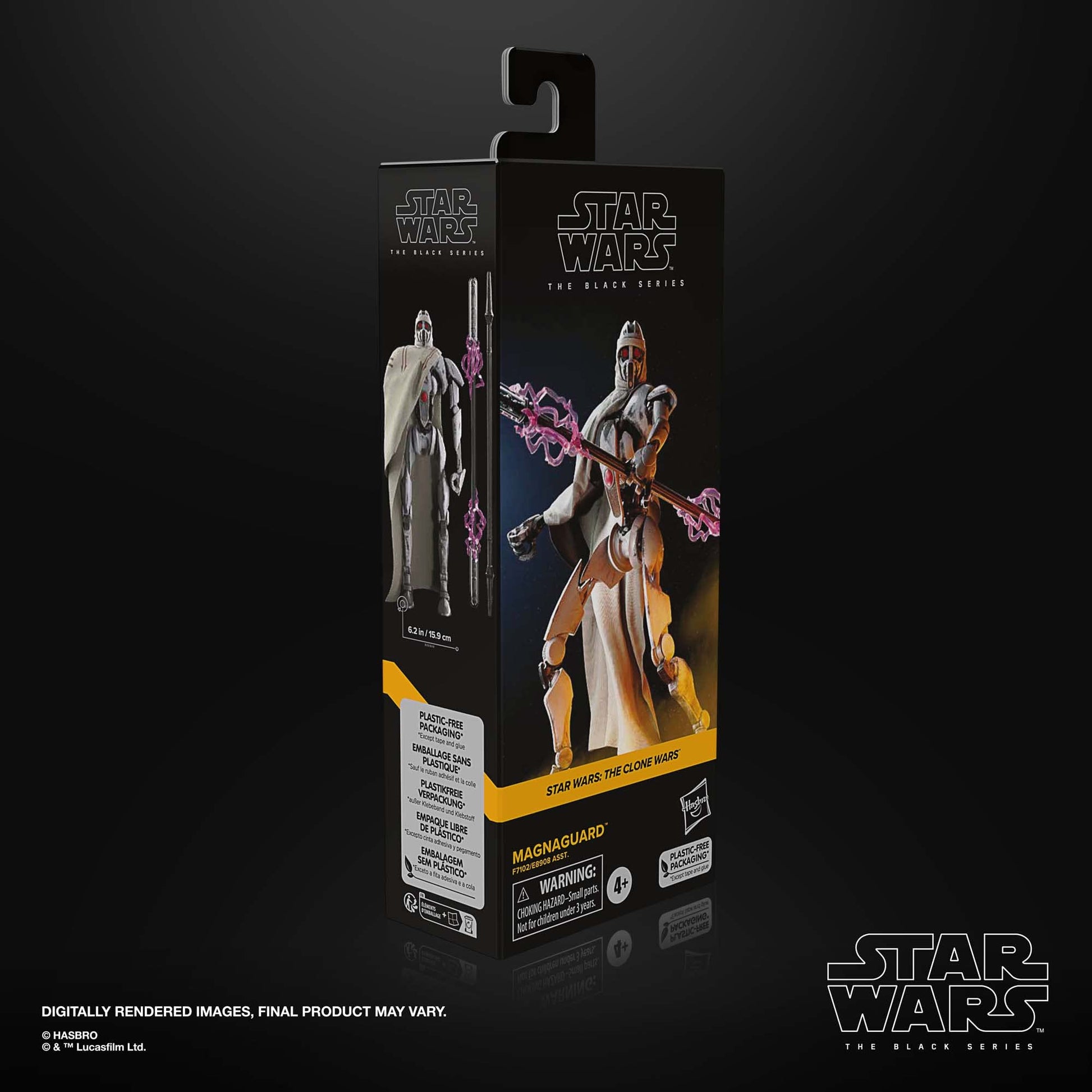 フィギュア Star Wars The Clone Wars MagnaGuard Black Series Hasbro 高品質 可動ポイント プレミアムディテール 精巧再現 6インチ 約15cm コレクティブル 電撃武器 エレクトロスタッフ IG-100 バトルドロイド