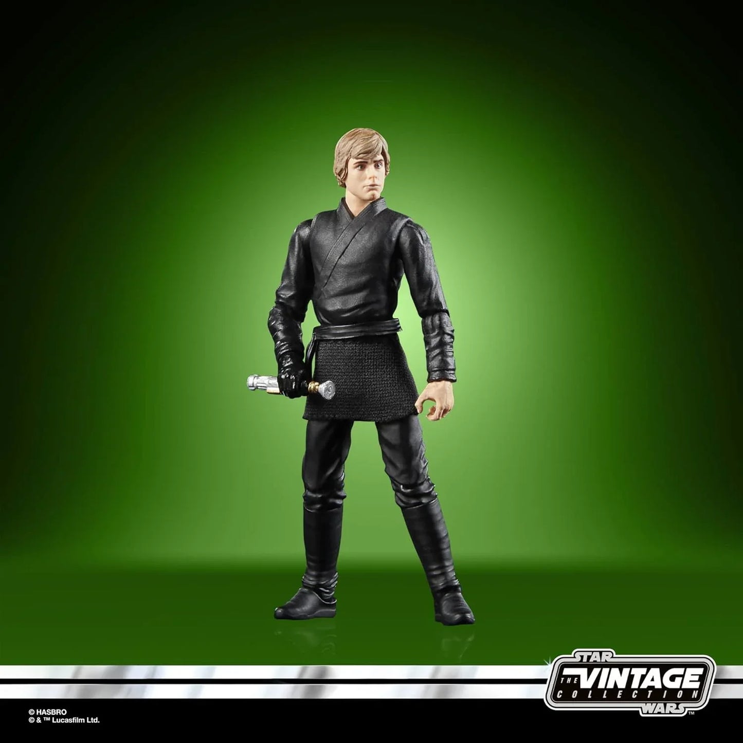 フィギュア ルーク・スカイウォーカー ジェダイ・アカデミー Star Wars The Vintage Collection ボバ・フェットの書 登場 黒いジェダイローブ 着用 3.75インチ スケール 精巧 再現 ハスブロ製 コレクター向け 限定版 レトロ 並行輸入品