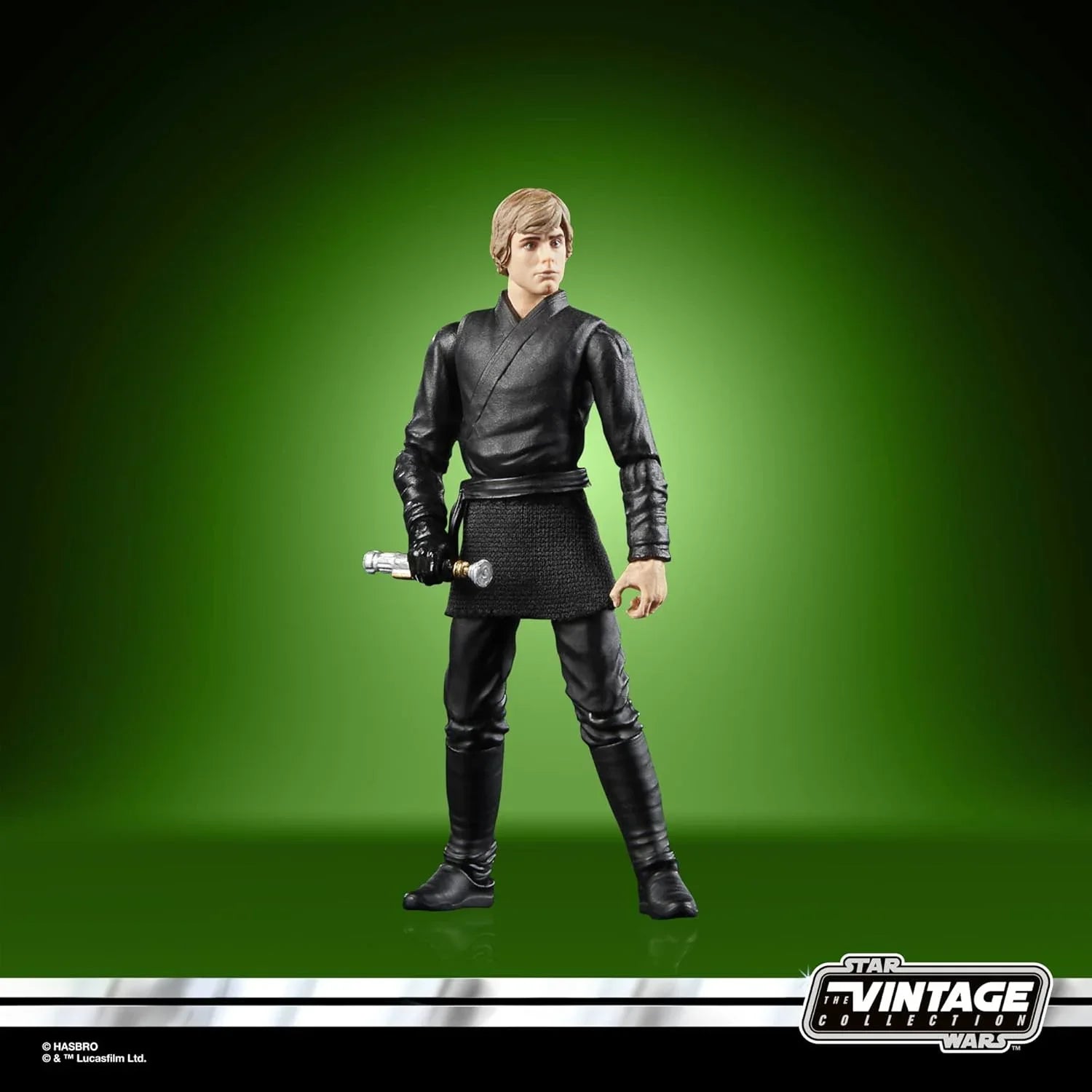 フィギュア ルーク・スカイウォーカー ジェダイ・アカデミー Star Wars The Vintage Collection ボバ・フェットの書 登場 黒いジェダイローブ 着用 3.75インチ スケール 精巧 再現 ハスブロ製 コレクター向け 限定版 レトロ 並行輸入品