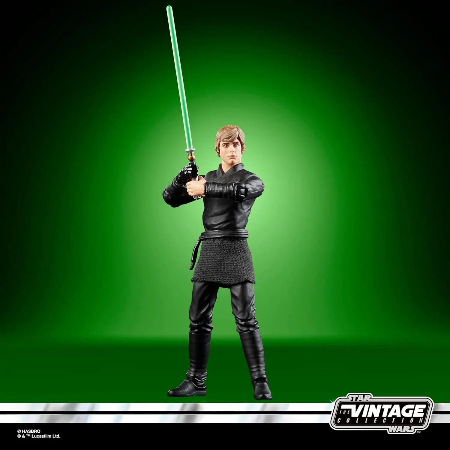 フィギュア ルーク・スカイウォーカー ジェダイ・アカデミー Star Wars The Vintage Collection ボバ・フェットの書 登場 黒いジェダイローブ 着用 3.75インチ スケール 精巧 再現 ハスブロ製 コレクター向け 限定版 レトロ 並行輸入品