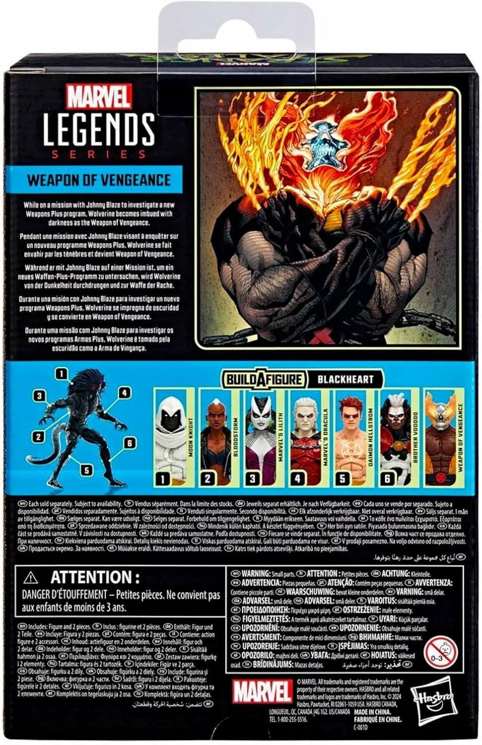 フィギュア Marvel Legends Series Weapon of Vengeance ヘルヴァリン アクションフィギュア ハズブロ マーベルコミックス 復讐の鉤爪 鉄骨アダマンチウム 15cm可動ポイント20以上 炎エフェクト 精巧彩色 交換用ハンドパーツ付 並行輸入品