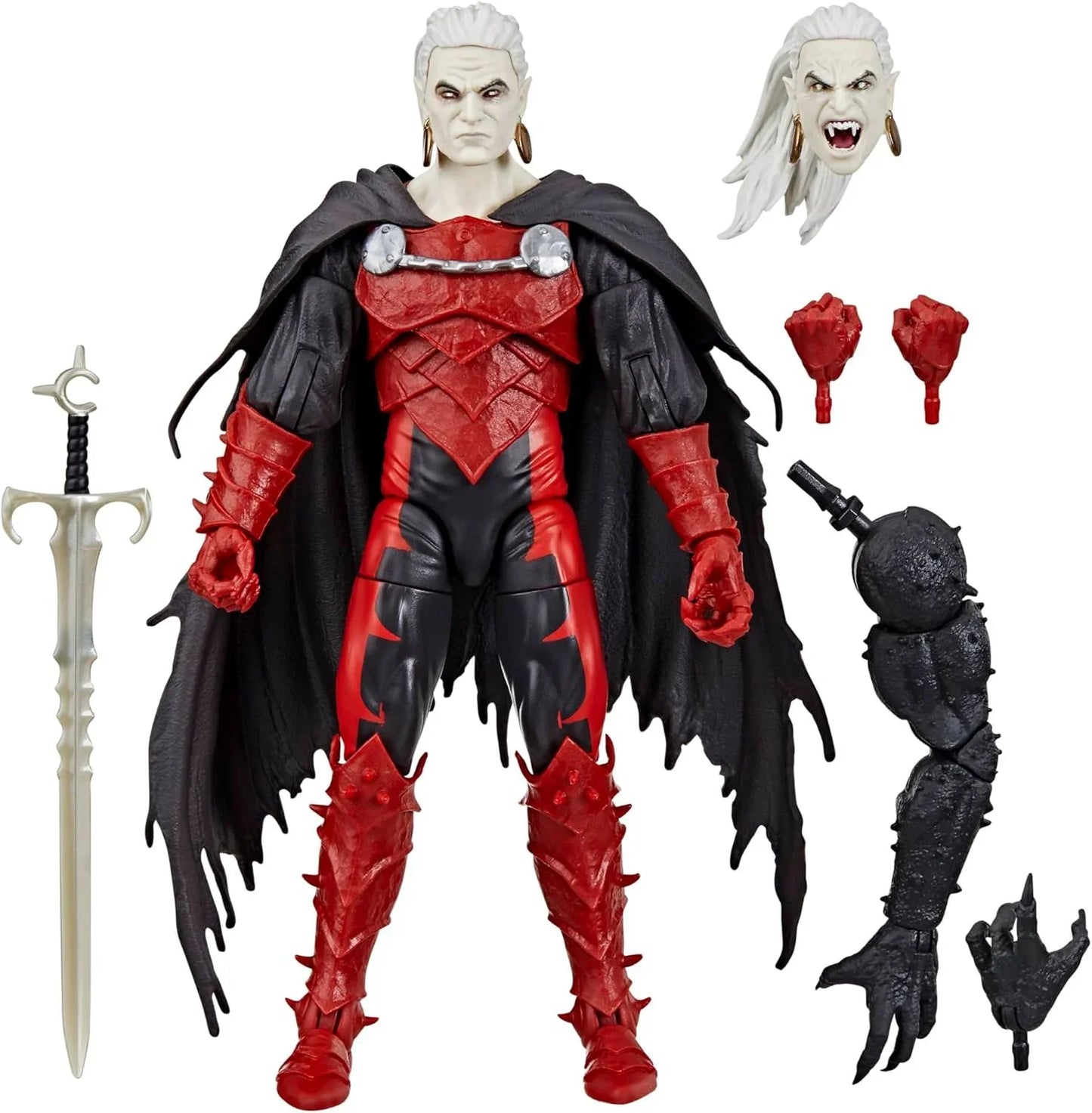フィギュア Marvel's Dracula マーベルコミックス Marvel Legends Series Strange Tales シリーズ 吸血鬼 伝説のドラキュラ 6インチスケール 可動式 アクションフィギュア 4アクセサリー Blackheart 2パーツ コミックベース 精巧造形 並行輸入品