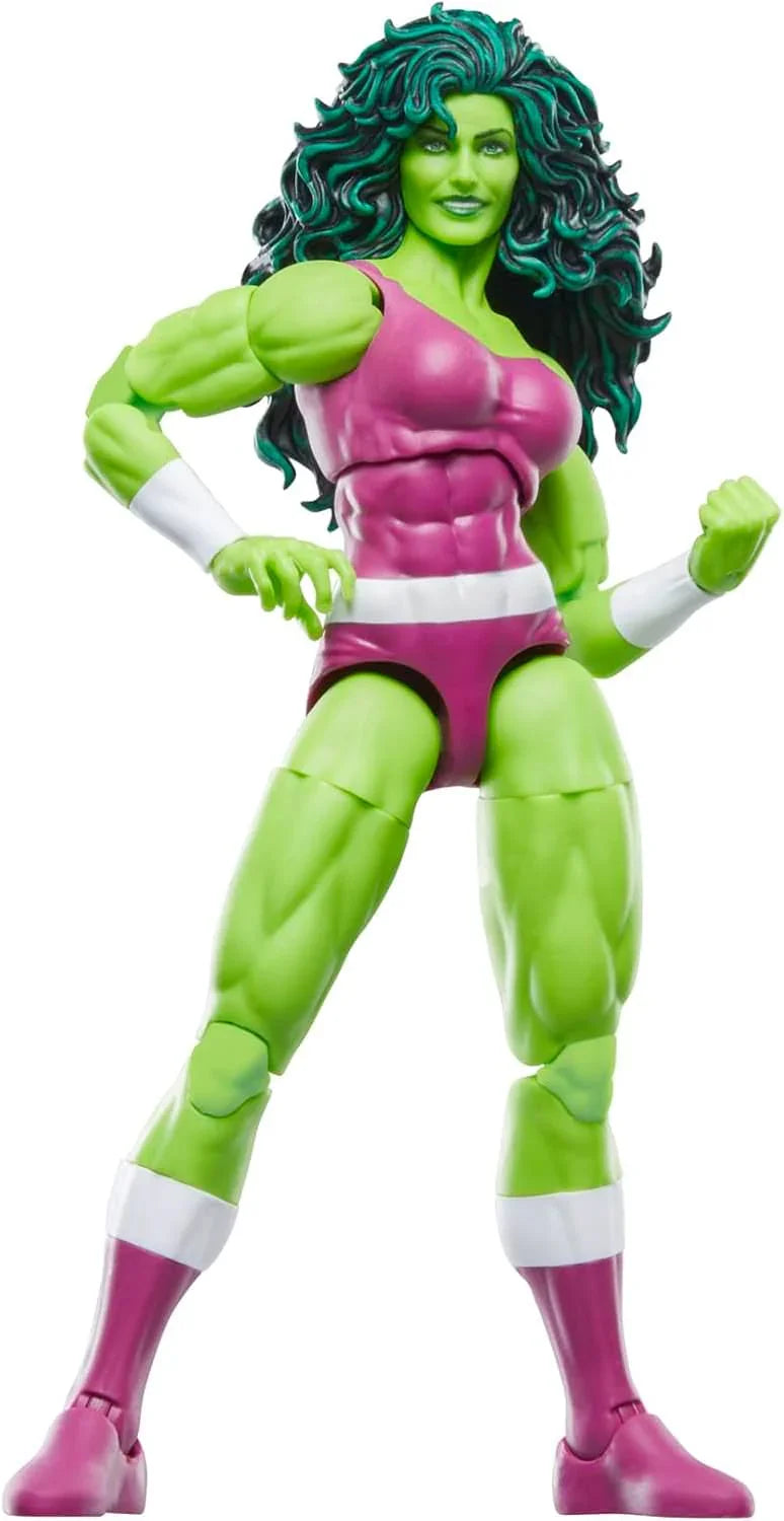 フィギュア Marvel Legends Series She-Hulk 6 Retro Comics Marvel シー・ハルク ジェニファー・ウォルターズ 精巧アクション 可動約20箇所 交換用ハンドパーツ付き レトロスタイルブリスターカードパッケージ コレクター向け 並行輸入品