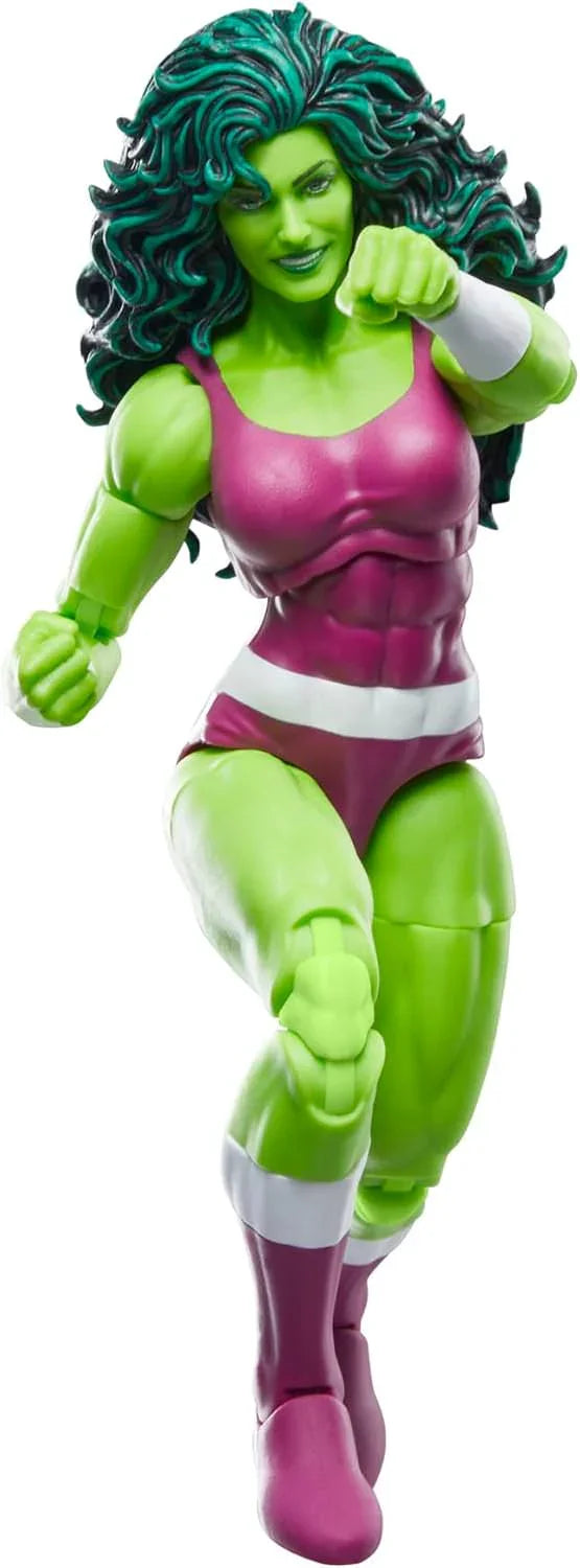 フィギュア Marvel Legends Series She-Hulk 6 Retro Comics Marvel シー・ハルク ジェニファー・ウォルターズ 精巧アクション 可動約20箇所 交換用ハンドパーツ付き レトロスタイルブリスターカードパッケージ コレクター向け 並行輸入品