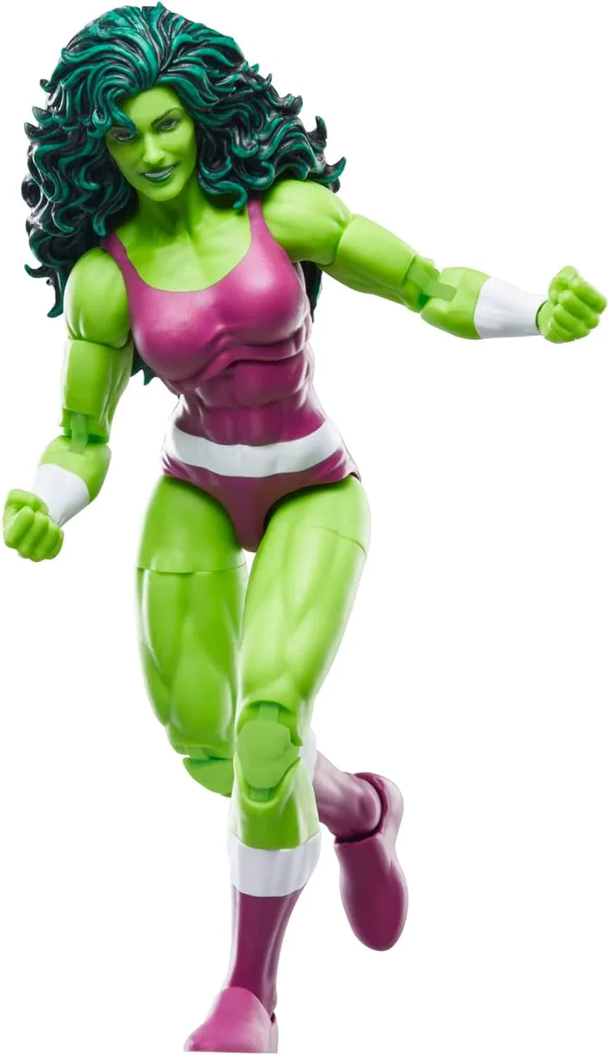 フィギュア Marvel Legends Series She-Hulk 6 Retro Comics Marvel シー・ハルク ジェニファー・ウォルターズ 精巧アクション 可動約20箇所 交換用ハンドパーツ付き レトロスタイルブリスターカードパッケージ コレクター向け 並行輸入品