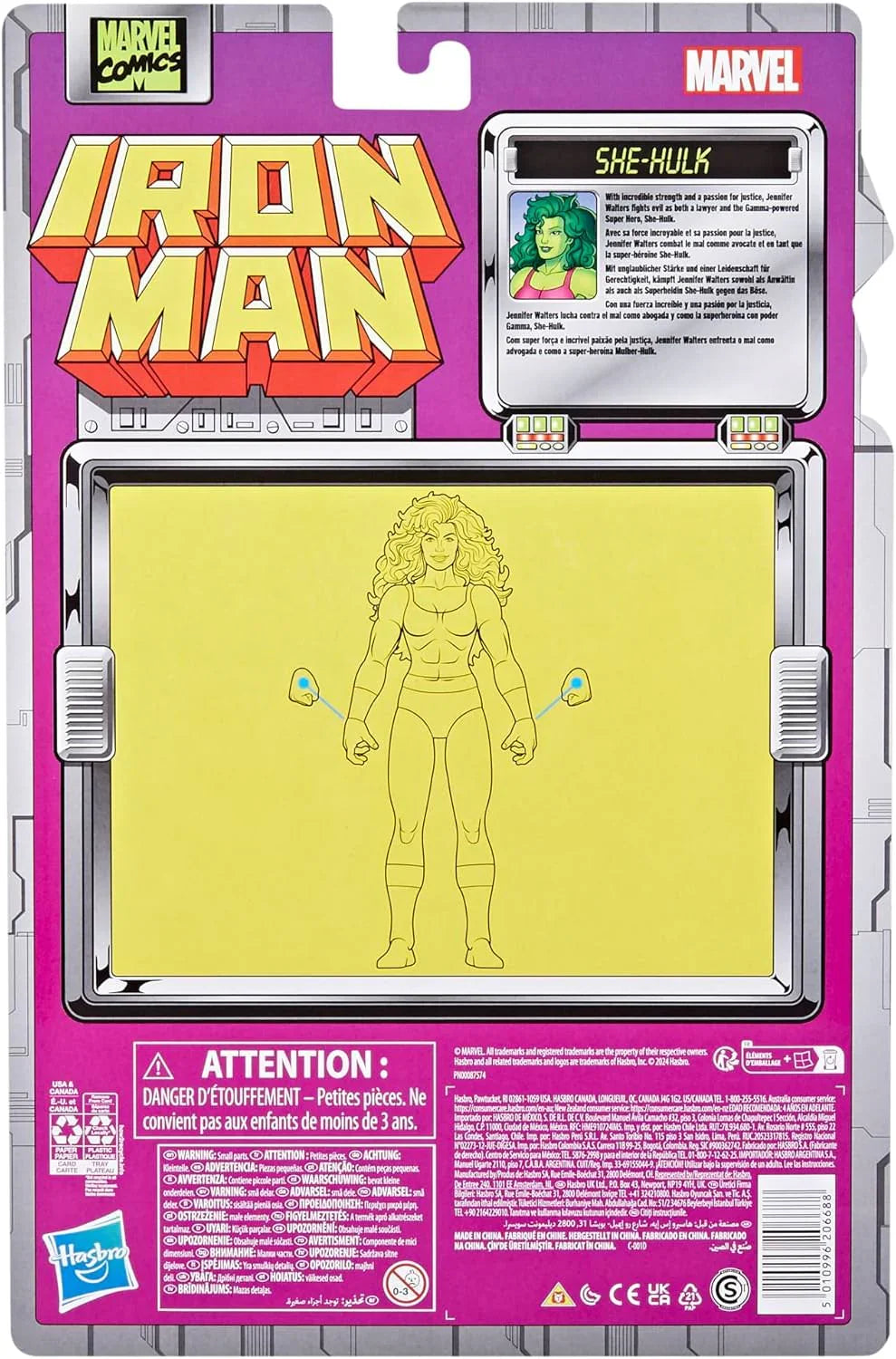 フィギュア Marvel Legends Series She-Hulk 6 Retro Comics Marvel シー・ハルク ジェニファー・ウォルターズ 精巧アクション 可動約20箇所 交換用ハンドパーツ付き レトロスタイルブリスターカードパッケージ コレクター向け 並行輸入品