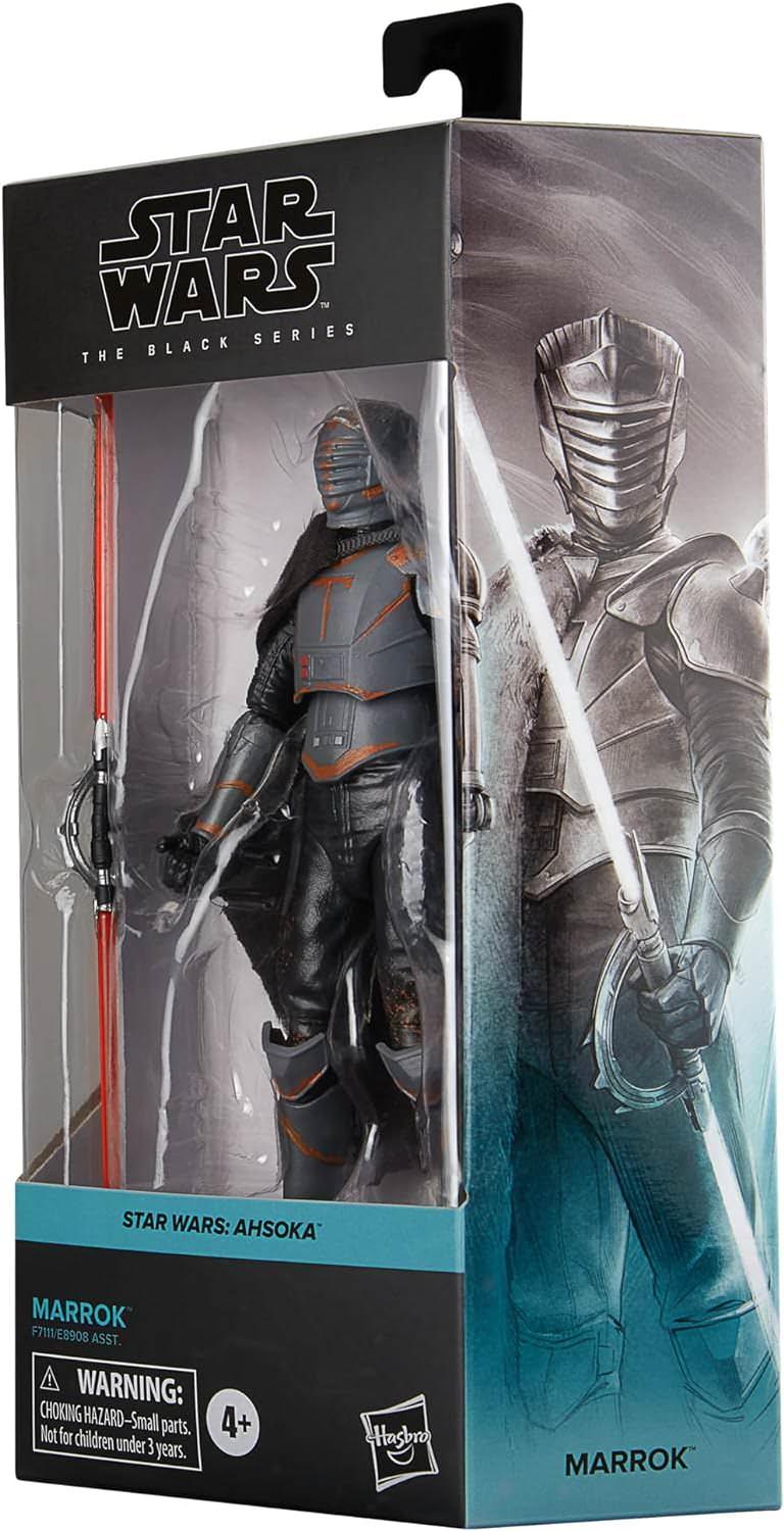 フィギュア Star Wars Ahsoka Marrok Black Series Hasbro プレミアムディテール 複数アーティキュレーション 6インチサイズ コレクティブル フォース使い 戦士 黒マスク 防具 赤ライトセーバー ユニークキャラクター
