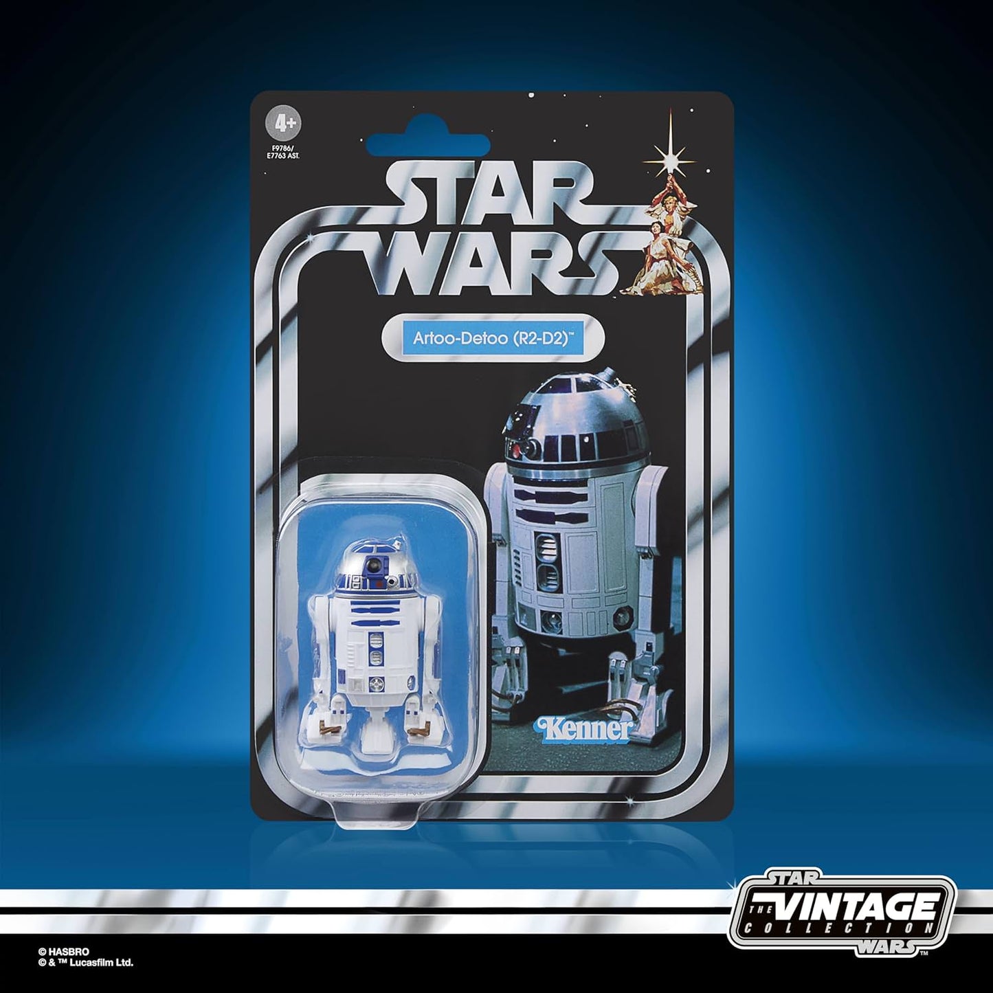 フィギュア スター・ウォーズ ヴィンテージコレクション R2-D2 Artoo-Detoo アストロメク・ドロイド 3.75インチスケール 可動 7点アクセサリー付属 360度回転頭部 高精密塗装 青白カラーリング プレミアムクオリティ