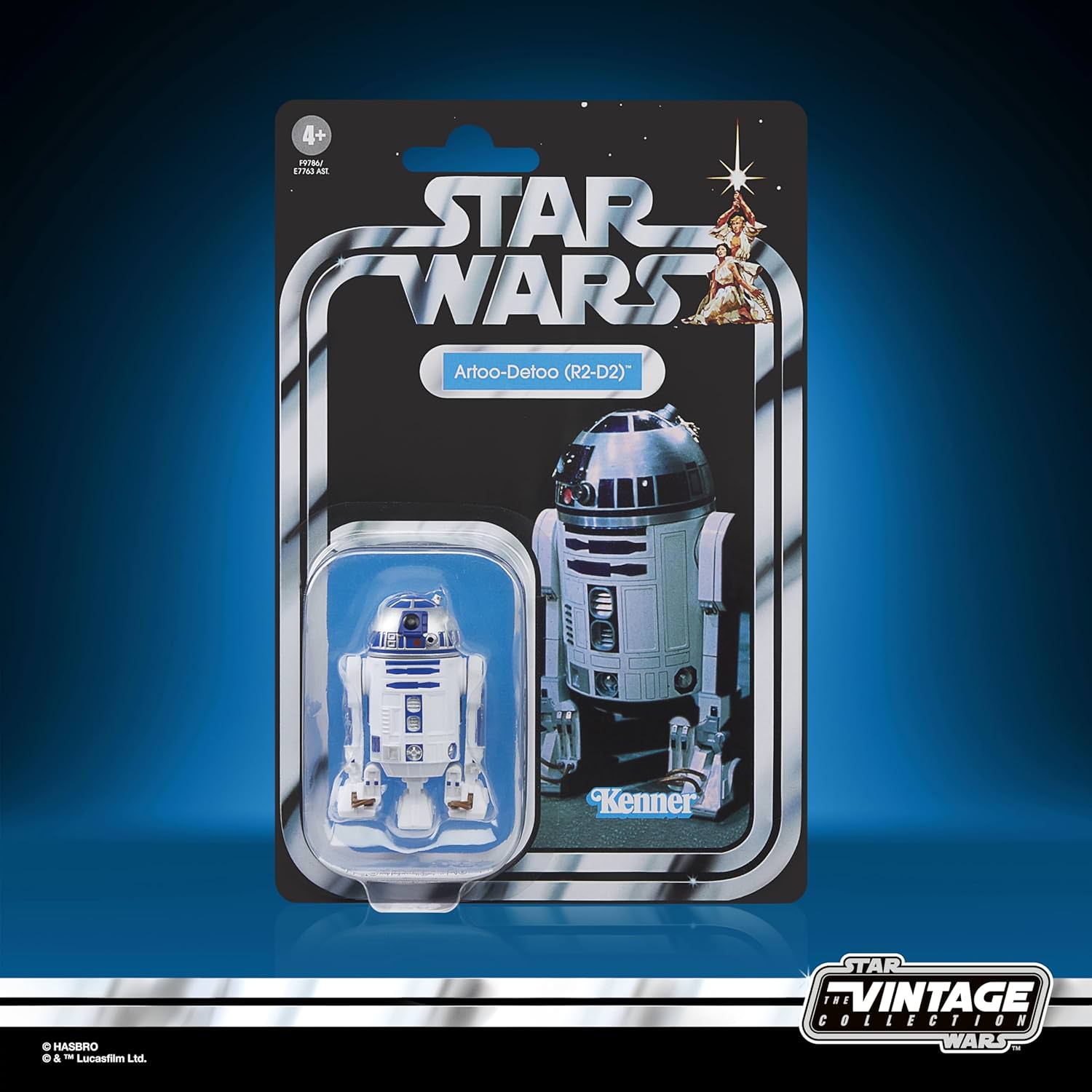 フィギュア スター・ウォーズ ヴィンテージコレクション R2-D2 Artoo-Detoo アストロメク・ドロイド 3.75インチスケール 可動 7点アクセサリー付属 360度回転頭部 高精密塗装 青白カラーリング プレミアムクオリティ