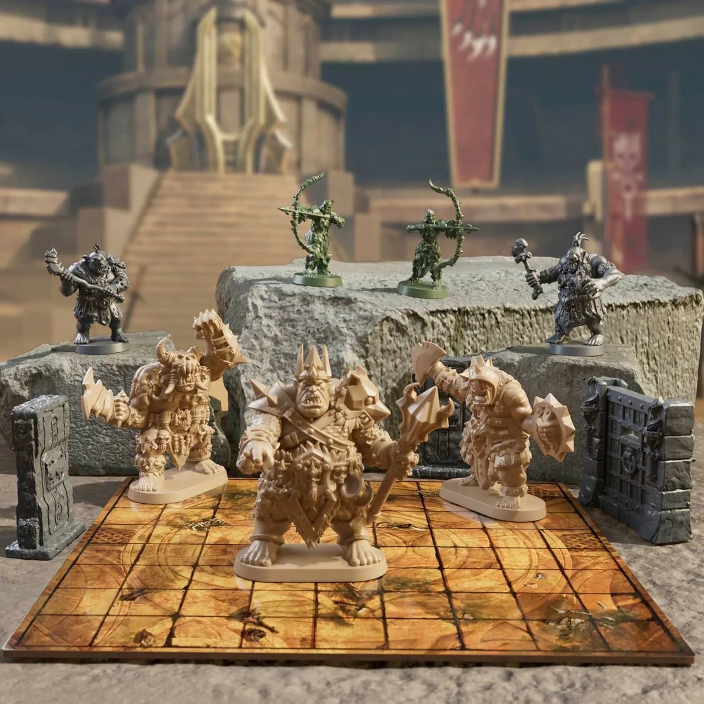 ボードゲーム HeroQuest Against the Ogre Horde Quest Pack ヒーロークエスト 拡張パック 28体ミニチュア 10クエスト 29枚タイル 高品質アートワーク フルカラーカード 無限リプレイ性 ファンタジー世界 英語版 日本語説明書なし
