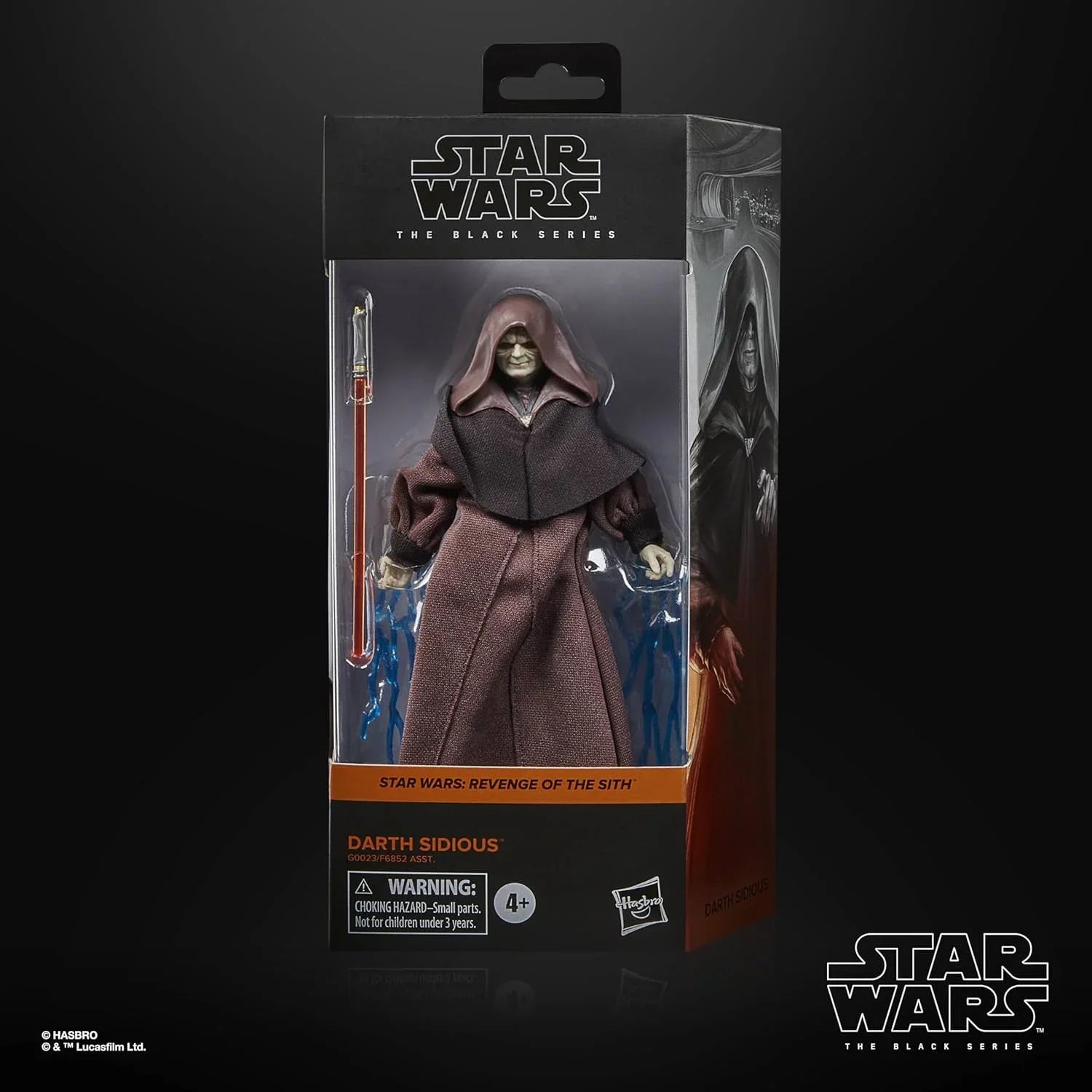 フィギュア ダース シディアス スター ウォーズ ブラック シリーズ ハズブロ 6インチ 約15cm 可動 ポーズ 多彩 布製 ケープ 軟質 素材 交換用 ハンドパーツ2種 ライトセーバー 付属 ウィンドウボックス パッケージ コレクター向け 精巧
