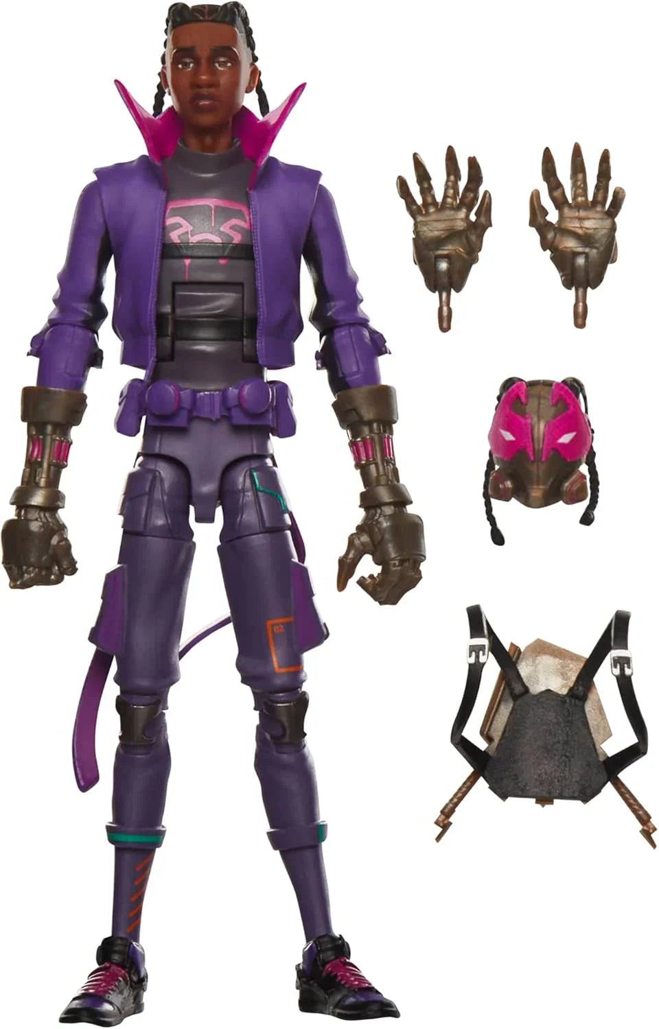 フィギュア スパイダーマン アクロス ザ スパイダーバース マイルズ G モラレス プラウラー ハズブロ マーベル レジェンドシリーズ 20箇所以上可動 ポージング多彩 交換用マスク頭部 ハンドパーツ付属 コレクティブル 並行輸入品