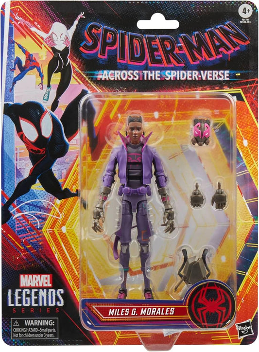 フィギュア スパイダーマン アクロス ザ スパイダーバース マイルズ G モラレス プラウラー ハズブロ マーベル レジェンドシリーズ 20箇所以上可動 ポージング多彩 交換用マスク頭部 ハンドパーツ付属 コレクティブル 並行輸入品