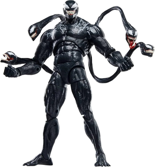 アクションフィギュア ヴェノム ヴェノムレットゼアビーカーネイジ マーベルレジェンドシリーズ 漆黒のボディ 鋭い牙 約20可動ポイント 交換用手首頭部パーツ 背面触手パーツ付き 2021年公開映画再現 並行輸入品