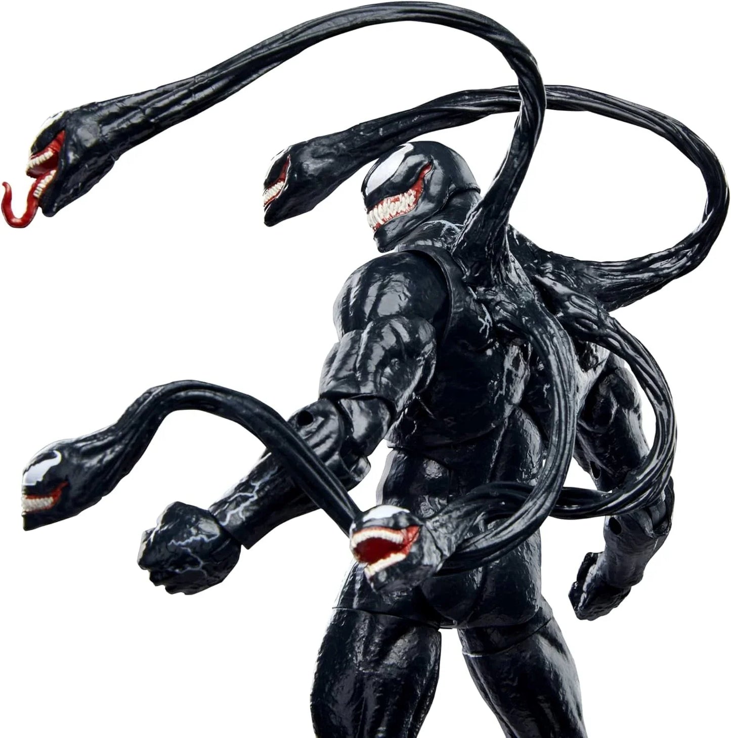 アクションフィギュア ヴェノム ヴェノムレットゼアビーカーネイジ マーベルレジェンドシリーズ 漆黒のボディ 鋭い牙 約20可動ポイント 交換用手首頭部パーツ 背面触手パーツ付き 2021年公開映画再現 並行輸入品
