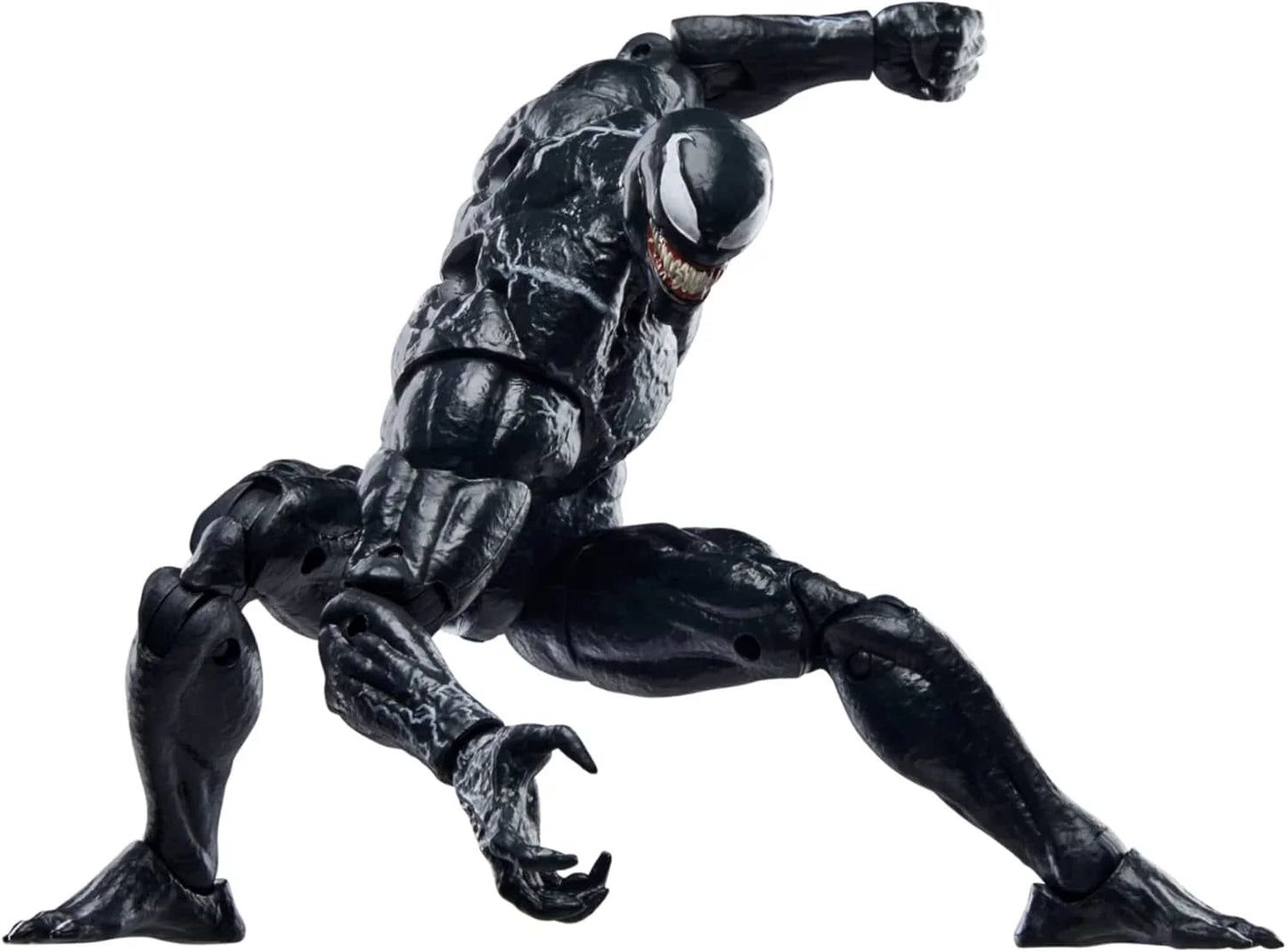 アクションフィギュア ヴェノム ヴェノムレットゼアビーカーネイジ マーベルレジェンドシリーズ 漆黒のボディ 鋭い牙 約20可動ポイント 交換用手首頭部パーツ 背面触手パーツ付き 2021年公開映画再現 並行輸入品