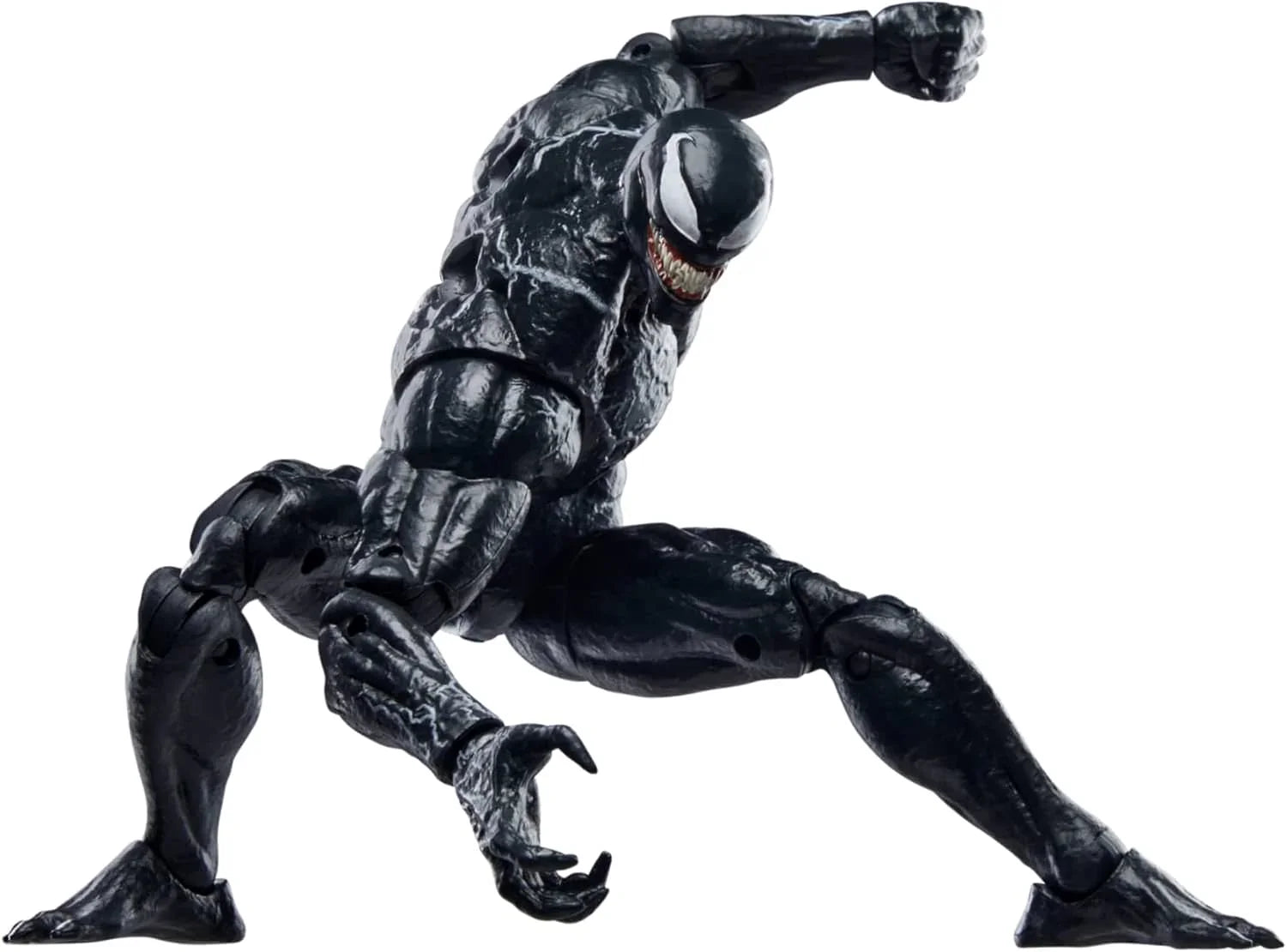アクションフィギュア ヴェノム ヴェノムレットゼアビーカーネイジ マーベルレジェンドシリーズ 漆黒のボディ 鋭い牙 約20可動ポイント 交換用手首頭部パーツ 背面触手パーツ付き 2021年公開映画再現 並行輸入品