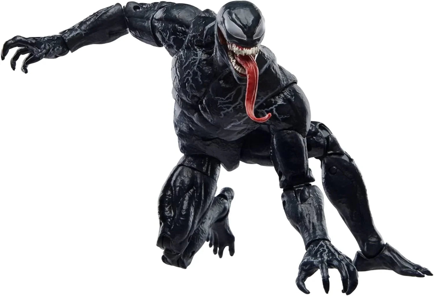 アクションフィギュア ヴェノム ヴェノムレットゼアビーカーネイジ マーベルレジェンドシリーズ 漆黒のボディ 鋭い牙 約20可動ポイント 交換用手首頭部パーツ 背面触手パーツ付き 2021年公開映画再現 並行輸入品