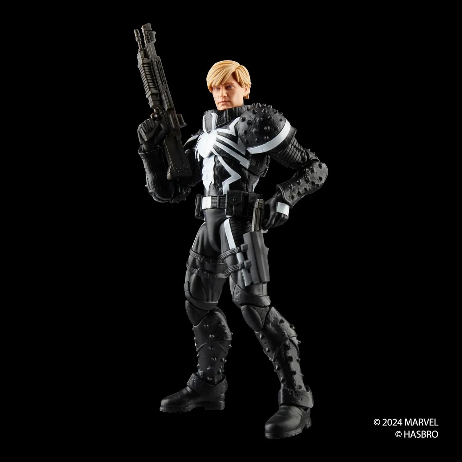 アクションフィギュア エージェント・ヴェノム フラッシュ・トンプソン マーベルレジェンドシリーズ ハスブロ製 シンビオート力操る 米軍兵士 英雄的戦士 複数関節可動 6インチ規格 レトロコレクション銃アクセサリ付属 並行輸入品