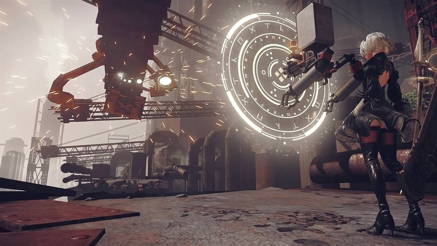 アクションRPG NieR Automata Game Of The YoRHa Edition スクウェアエニックス プラチナゲームズ コラボ ポストアポカリプス 世界観 シームレスゲームプレイ 多様武器 カスタマイズ 戦闘スタイル ヨルハ部隊 主人公2B 9S A2 高評価