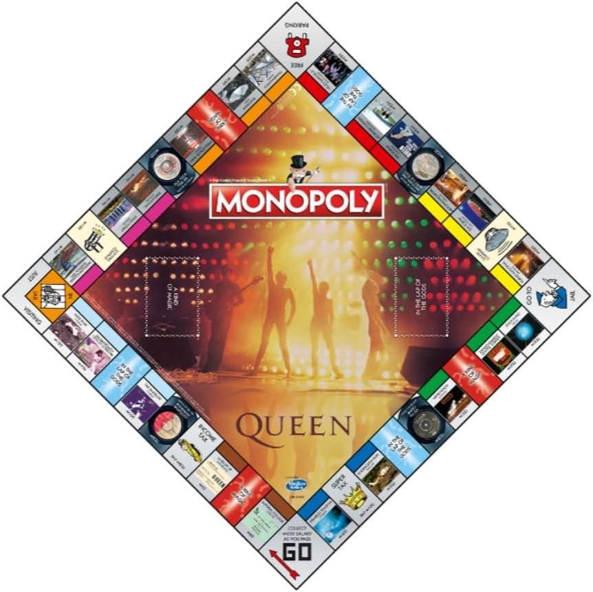 ボードゲーム Queen Monopoly Queen 世界的ロックバンドテーマ 歴史的会場プロパティ ステージングブロック建設 フルクイーンプロダクションアップグレード 入場料請求ユニークトークン Briam 英語版 日本語説明書なし