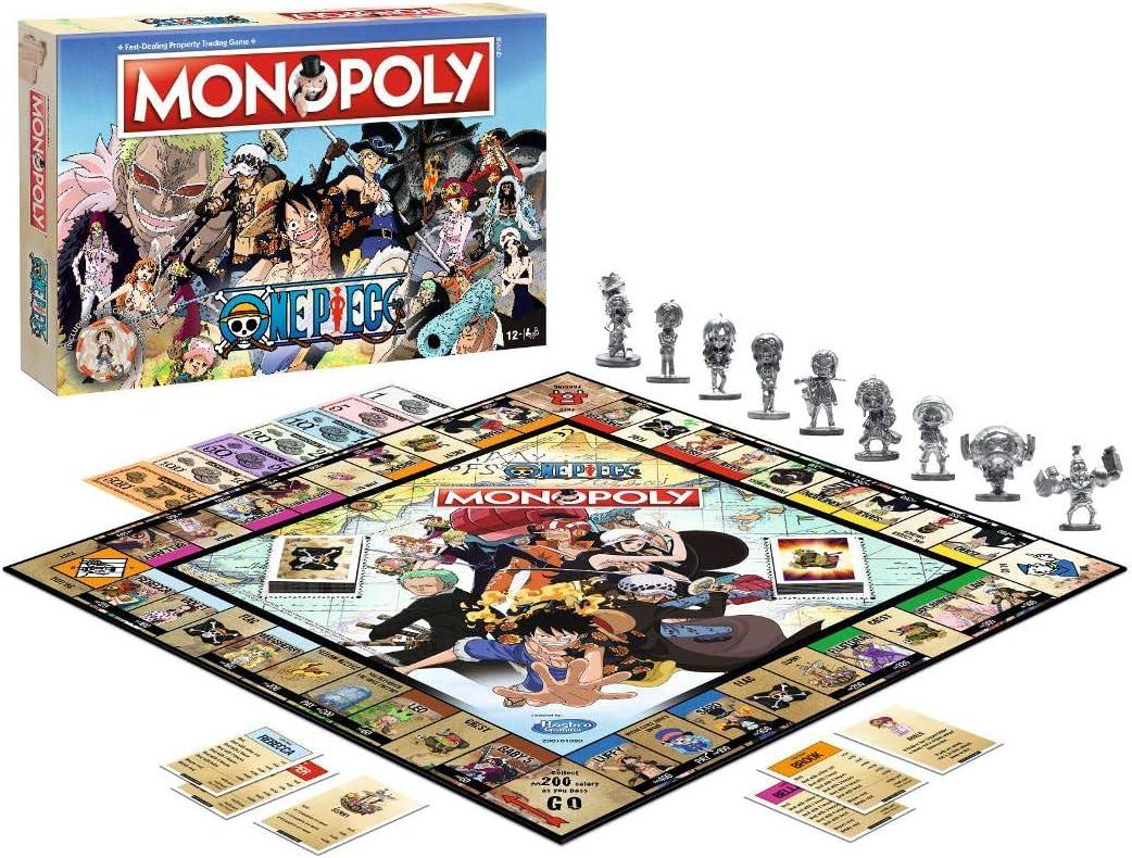 ボードゲーム One Piece Monopoly Board Game モノポリー ワンピース ドレスローザ舞台 不動産取引 チーム戦 戦略潜入作戦 麦わらの一味 キャラクター トークン コアラ 兵隊 チェストカード フラッグカード 12歳以上 家族 英語版 日本語説明書なし