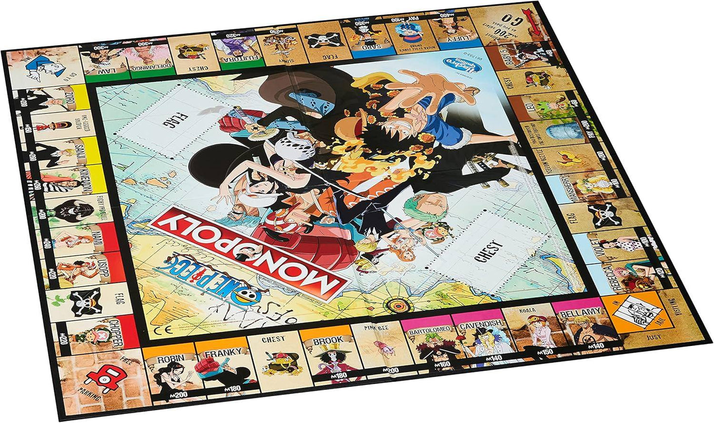 ボードゲーム One Piece Monopoly Board Game モノポリー ワンピース ドレスローザ舞台 不動産取引 チーム戦 戦略潜入作戦 麦わらの一味 キャラクター トークン コアラ 兵隊 チェストカード フラッグカード 12歳以上 家族 英語版 日本語説明書なし