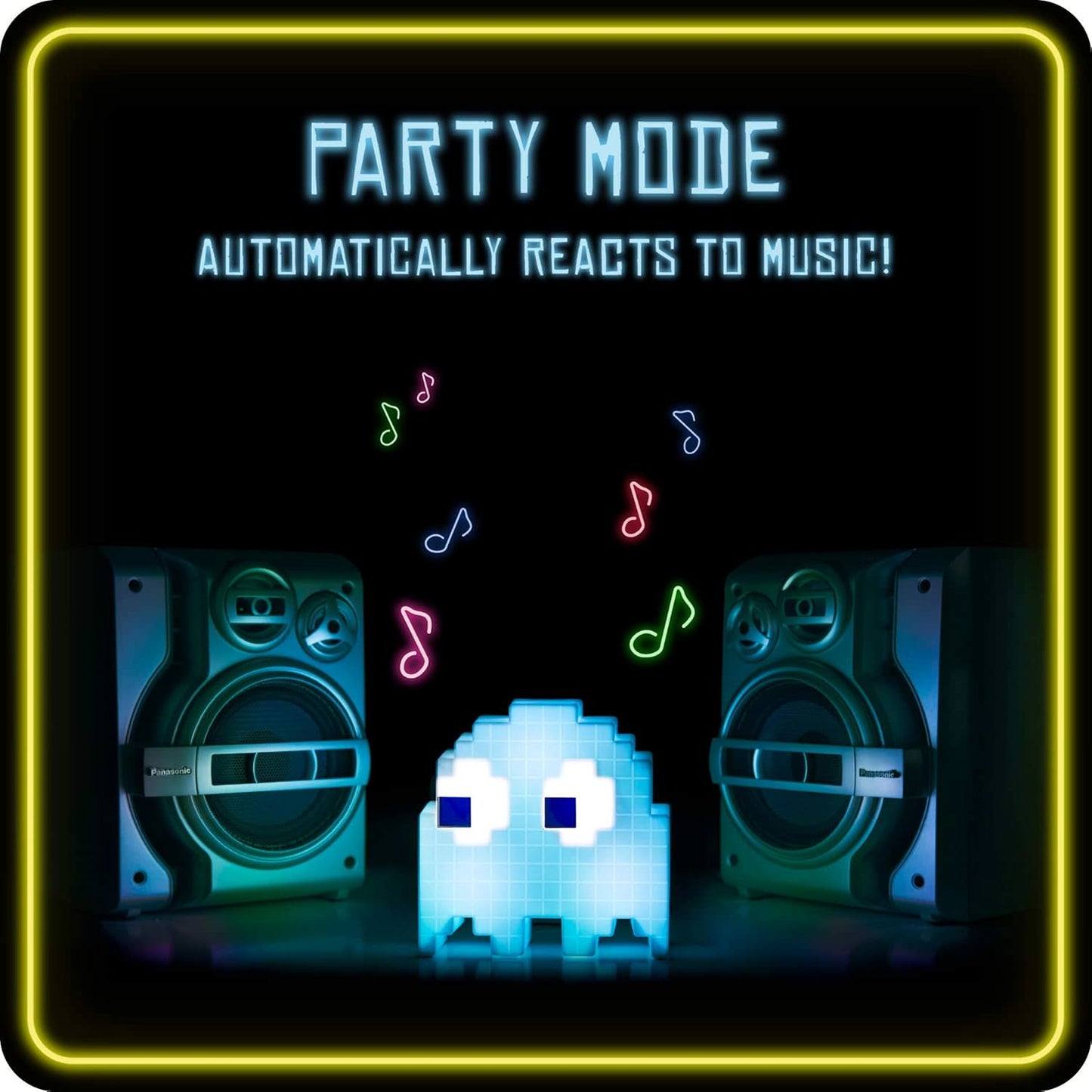 レトロゲームライト Paladone パックマン ゴーストライト 80年代レトロゲーム文化 輝く伝説のキャラクター 高品質公式ライセンス カラフル16色自動変化モード 音楽連動パーティーモード 感度調整ダイアル コンパクト設計