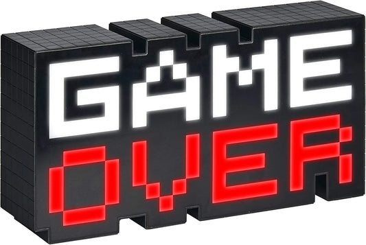 ゲームオーバーランプ レトロゲームインテリア照明 クラシックゲームコンソール再現 ゲーマー空間演出 7色LEDライト変化 モード切替標準フェーズリズム連動 動的光彩 ゲームカルチャーアート作品 ノスタルジックデザイン 並行輸入品