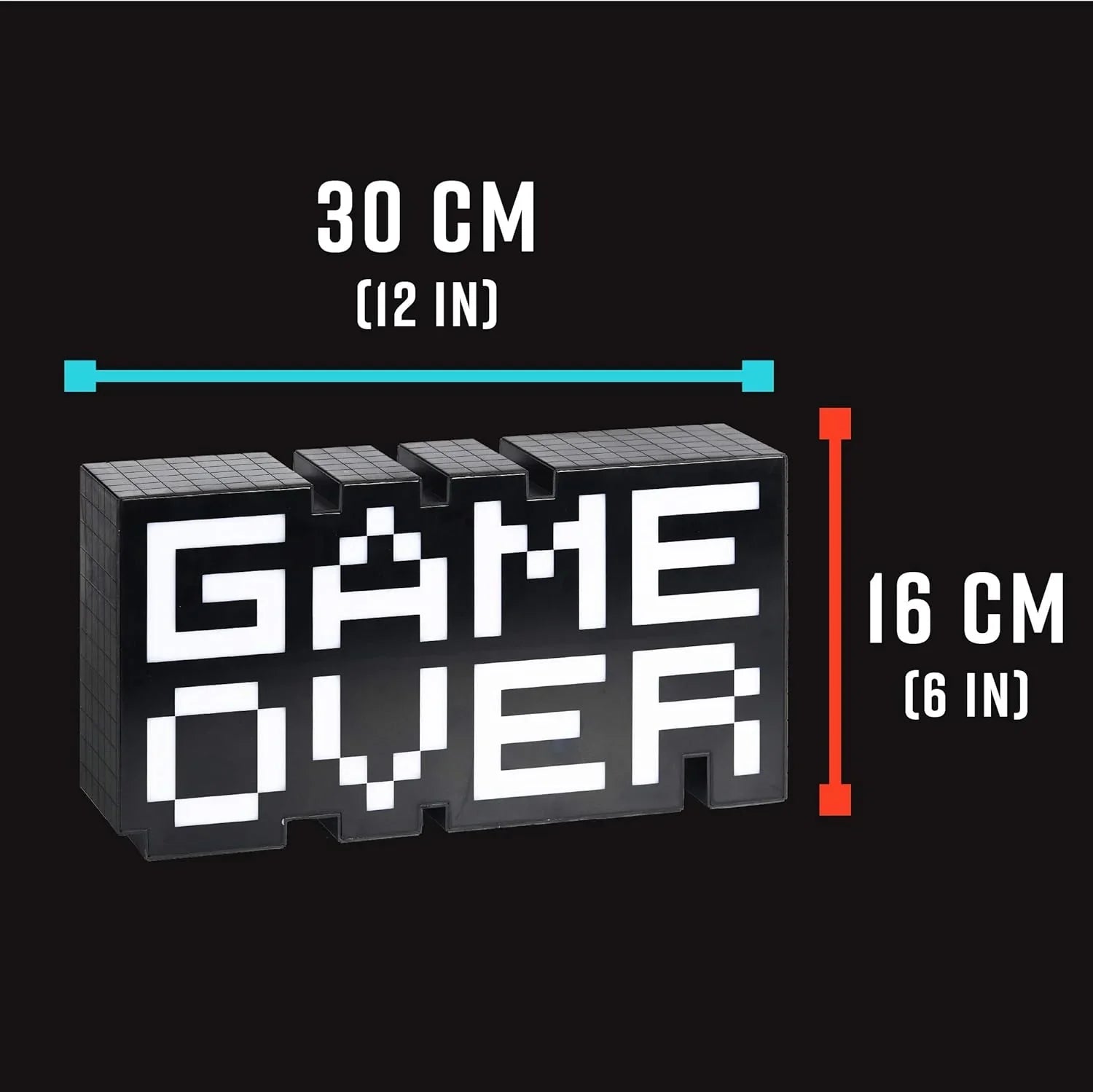 ゲームオーバーランプ レトロゲームインテリア照明 クラシックゲームコンソール再現 ゲーマー空間演出 7色LEDライト変化 モード切替標準フェーズリズム連動 動的光彩 ゲームカルチャーアート作品 ノスタルジックデザイン 並行輸入品