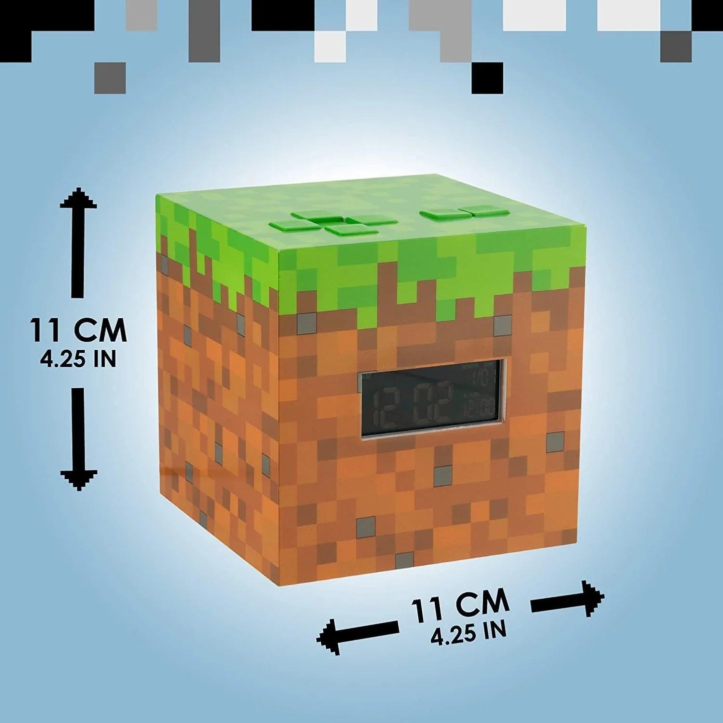 時計 パラドン マインクラフト アラームクロック オフィシャルライセンス製品 ブロックデザイン ゲーム効果音 使用 バックライト付き USB充電 持続可能な軽量プラスチック素材 耐久性に優れた直感的操作可能 ゲーム世界観を生活空間へ 並行輸入品