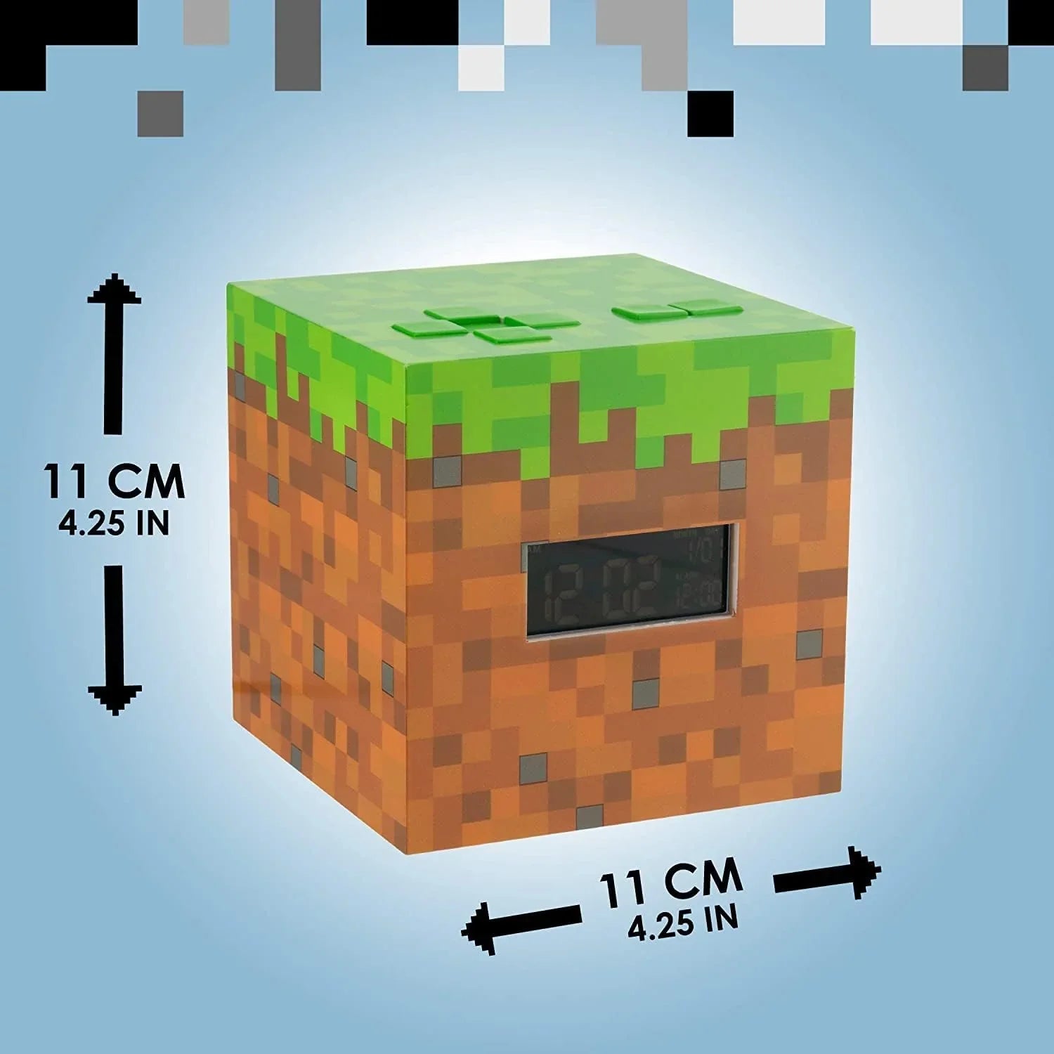 時計 パラドン マインクラフト アラームクロック オフィシャルライセンス製品 ブロックデザイン ゲーム効果音 使用 バックライト付き USB充電 持続可能な軽量プラスチック素材 耐久性に優れた直感的操作可能 ゲーム世界観を生活空間へ 並行輸入品