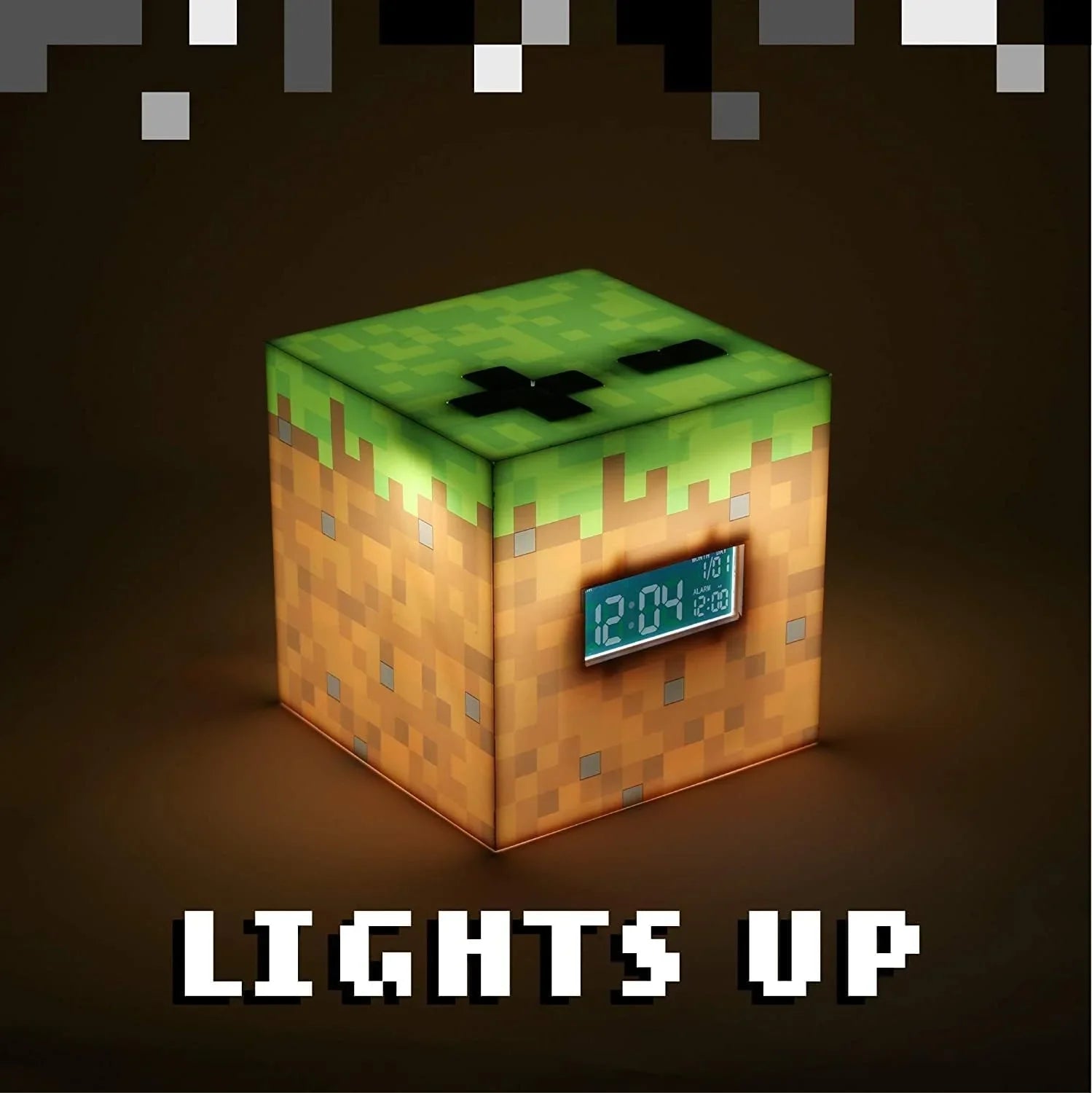 時計 パラドン マインクラフト アラームクロック オフィシャルライセンス製品 ブロックデザイン ゲーム効果音 使用 バックライト付き USB充電 持続可能な軽量プラスチック素材 耐久性に優れた直感的操作可能 ゲーム世界観を生活空間へ 並行輸入品