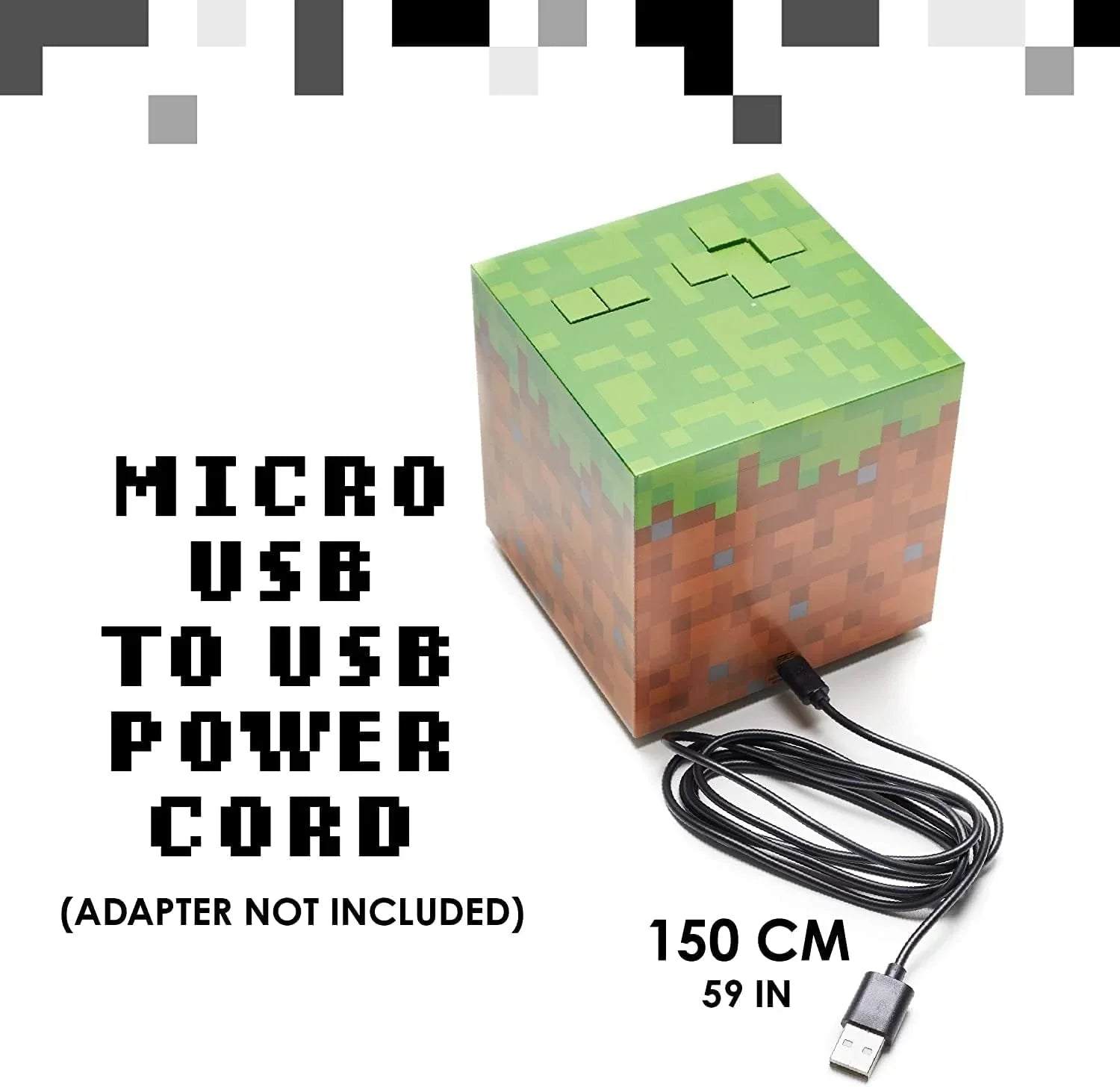 時計 パラドン マインクラフト アラームクロック オフィシャルライセンス製品 ブロックデザイン ゲーム効果音 使用 バックライト付き USB充電 持続可能な軽量プラスチック素材 耐久性に優れた直感的操作可能 ゲーム世界観を生活空間へ 並行輸入品
