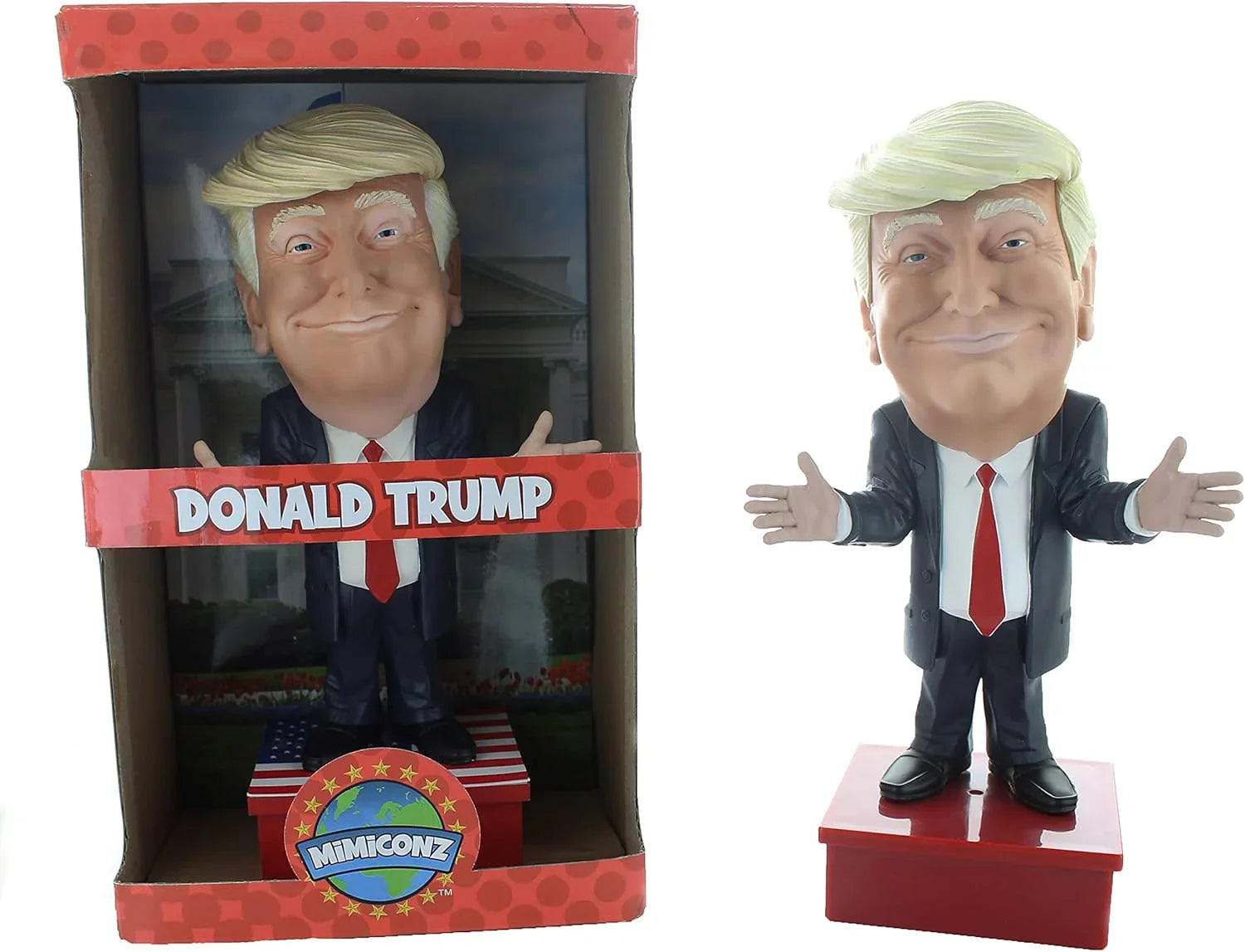 フィギュア ミミコンズ ワールドリーダーズ ドナルド トランプ ミミコンズ 独特 視点 政治 指導者 デフォルメ 可愛い 金髪 特徴的 スーツ 姿 高品質 素材 安定 台座 コンパクト サイズ コレクション 展示 可能 洗練 デザイン パッケージ 並行輸入品