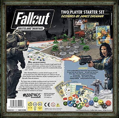 ミニチュアゲーム Fallout Wasteland Warfare Starter Set Fallout 世界観忠実再現 マルチパーツPVC製ミニチュア 組み立て済み ソロ協力プレイ対応 多彩な勢力クルー構築 防衛資源開発 リーダーパーク特殊能力活用 英語版 日本語説明書なし