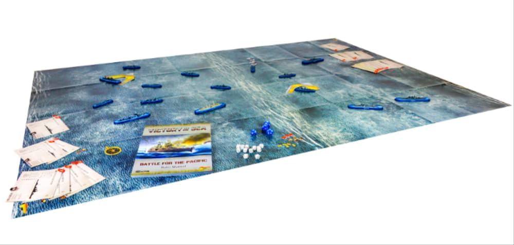 ボードゲーム バトル・フォー・ザ・パシフィック Victory at Sea スターターゲーム 太平洋戦争 第二次世界大戦 海戦 戦略ゲーム 戦術 日本アメリカ駆逐艦戦艦モデルシップ 専用ルールマニュアル ダイス トークンセット 
