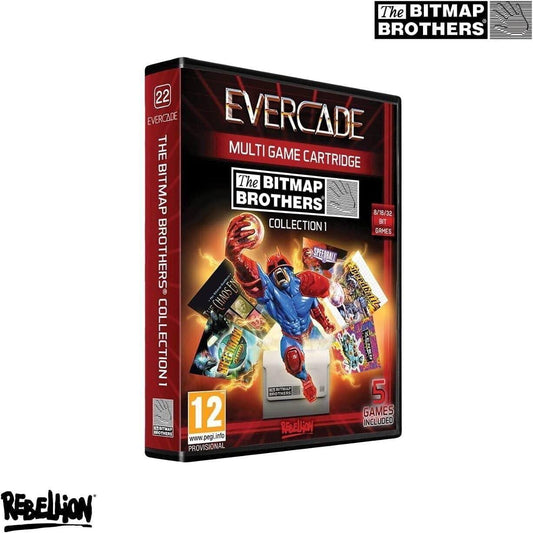 レトロゲーム Evercade ビットマップブラザーズ コレクション 5タイトル収録 The Chaos Engine Xenon 2 Megablast Speedball シリーズ 3作品 マルチプレイ対応 1-2人プレイ 協力 対戦 アクション シューティング スポーツ