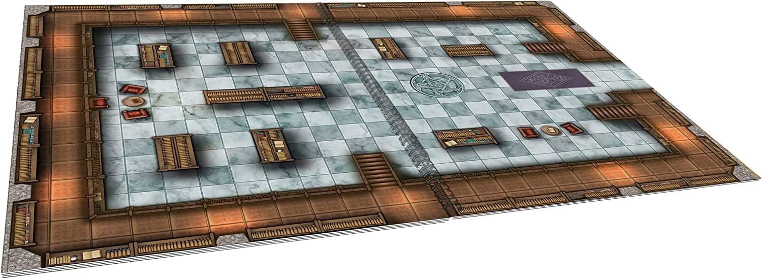 RPG バトルマット Giant Book of Battle Mats Volume 3 Loke BattleMats D&D Pathfinder 対応 ダンジョン マップ集 マスターツール ウェット ドライマーカー対応 360度 回転 背表紙 英語版 日本語説明書なし