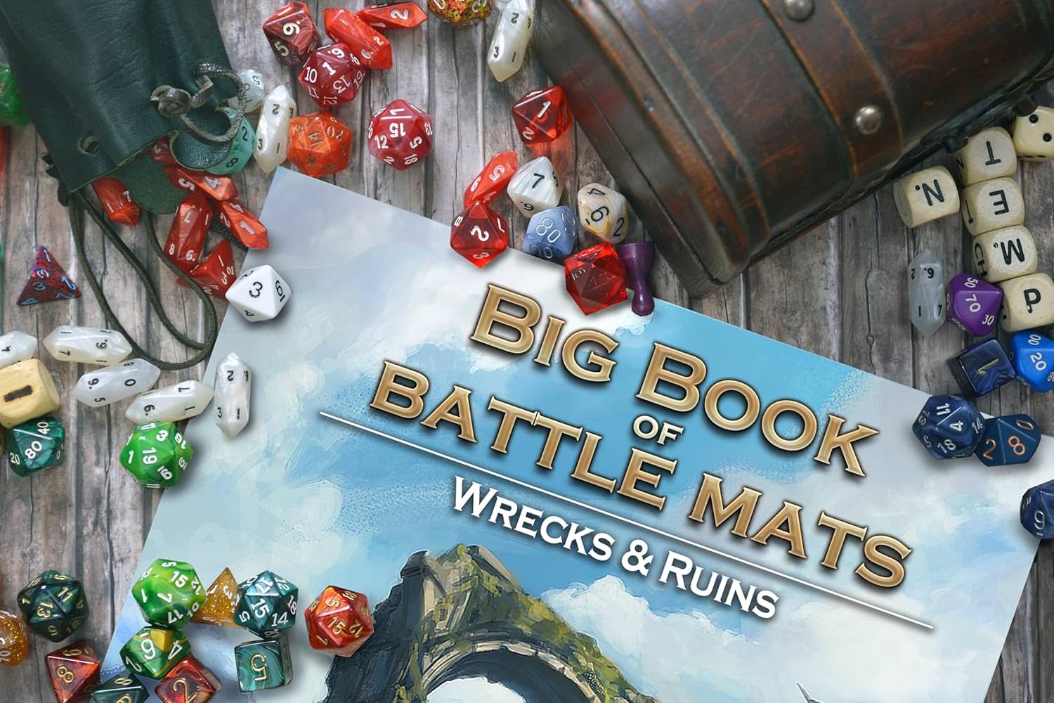 テーブルトークRPG ビッグブック・オブ・バトルマット ワイルズ・レックス＆ルーインズ Loke Battle Mats 60ページ バトルマップ集 A4サイズ レイフラット スパイラル綴じ ラミネート加工 ホワイトボードマーカー