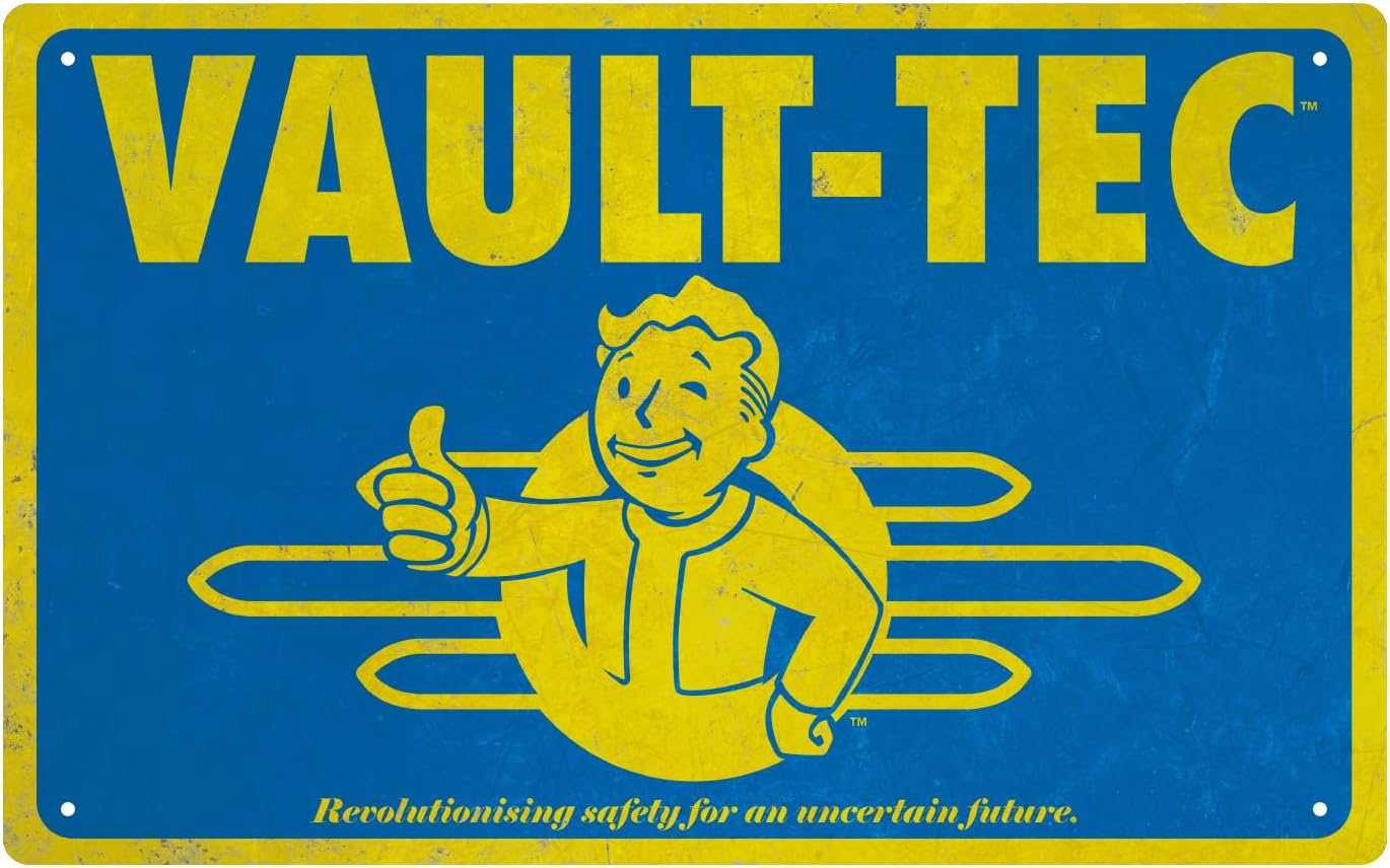 ゲームグッズ Fallout 3 Piece Tin Sign Set Vault-Tec Red Rocket Nuka-Cola 公式ライセンス商品 壁掛け インテリア レトロフューチャー アメリカン ポップカルチャー 核戦争後 サイン コレクション ティンサイン 3枚セット