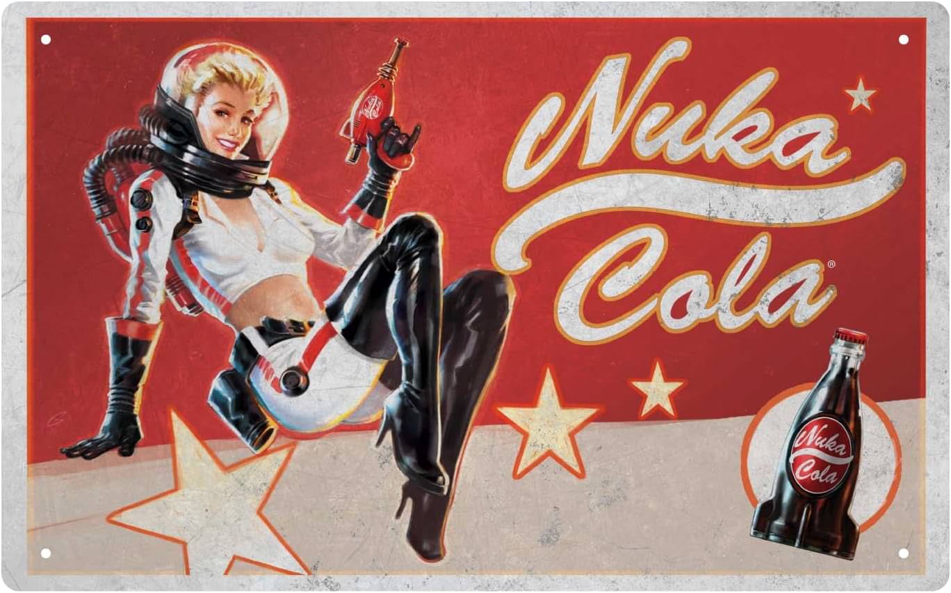 ゲームグッズ Fallout 3 Piece Tin Sign Set Vault-Tec Red Rocket Nuka-Cola 公式ライセンス商品 壁掛け インテリア レトロフューチャー アメリカン ポップカルチャー 核戦争後 サイン コレクション ティンサイン 3枚セット