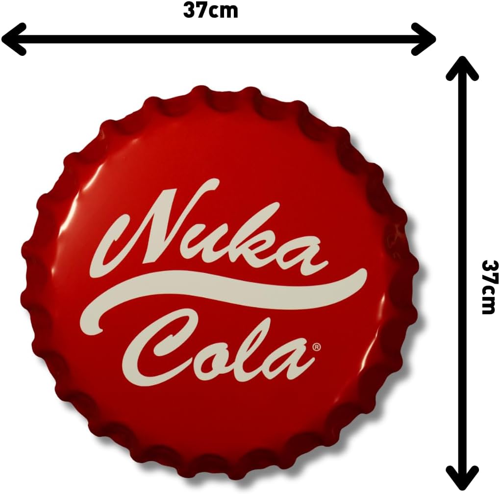ティンサイン フォールアウト ヌカ・コーラ ボトルキャップ 人気 ゲーム シリーズ 世界観 戦前 時代 象徴 荒廃 世界 希望 国民的 飲料 特別 ヘビーエンボス加工 立体感 存在感 プレイヤー 愛され続けている コレクターズアイテム