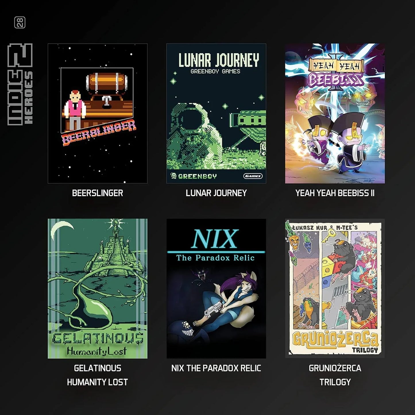 ゲームソフト Evercade Indie Heroes Collection 2 Evercade 16本のインディーゲーム収録 複数ジャンルパズルアクションRPGトリロジー作品収載 クラシック8ビット16ビットレトロゲーム風新旧融合独立系開発者作品集 並行輸入品