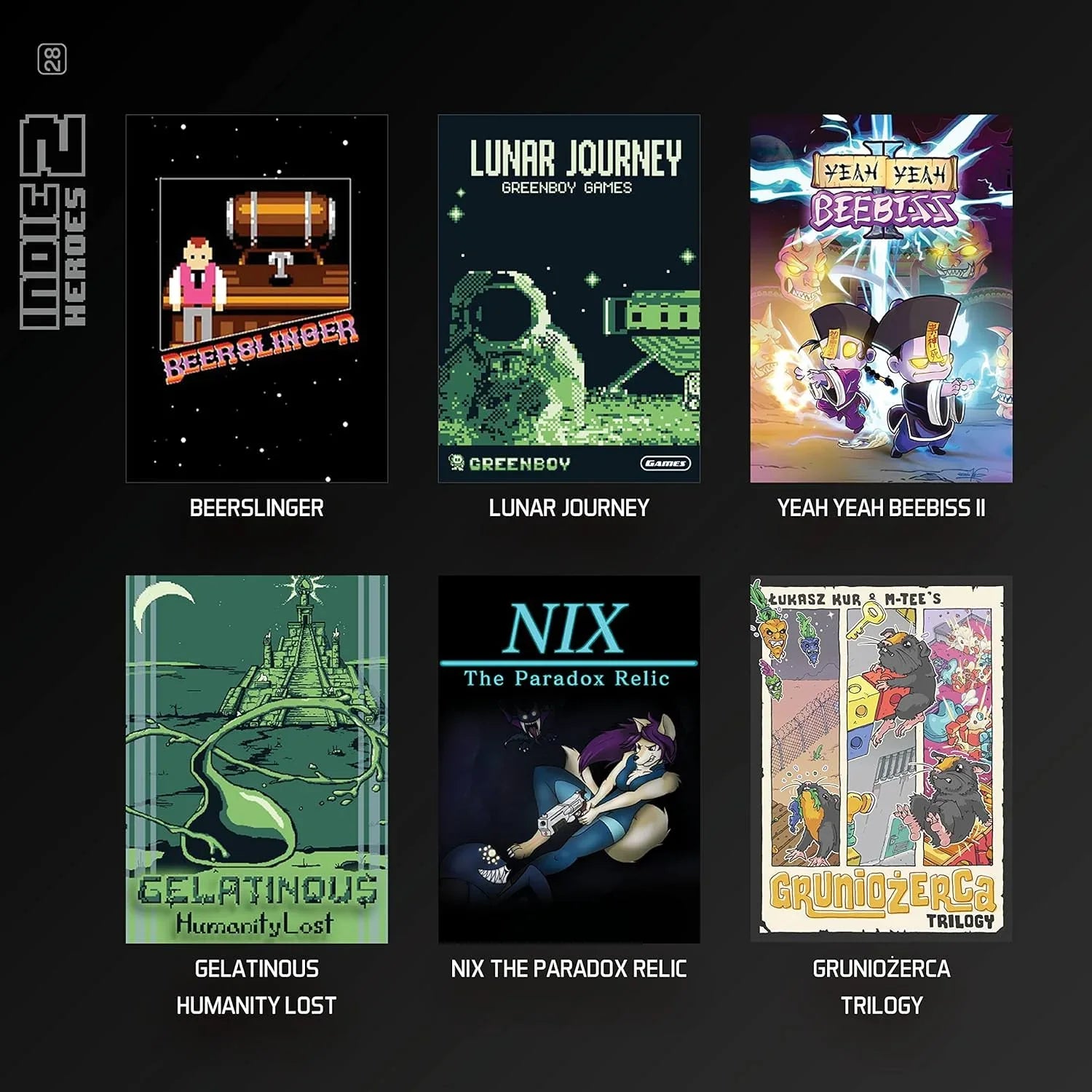 ゲームソフト Evercade Indie Heroes Collection 2 Evercade 16本のインディーゲーム収録 複数ジャンルパズルアクションRPGトリロジー作品収載 クラシック8ビット16ビットレトロゲーム風新旧融合独立系開発者作品集 並行輸入品