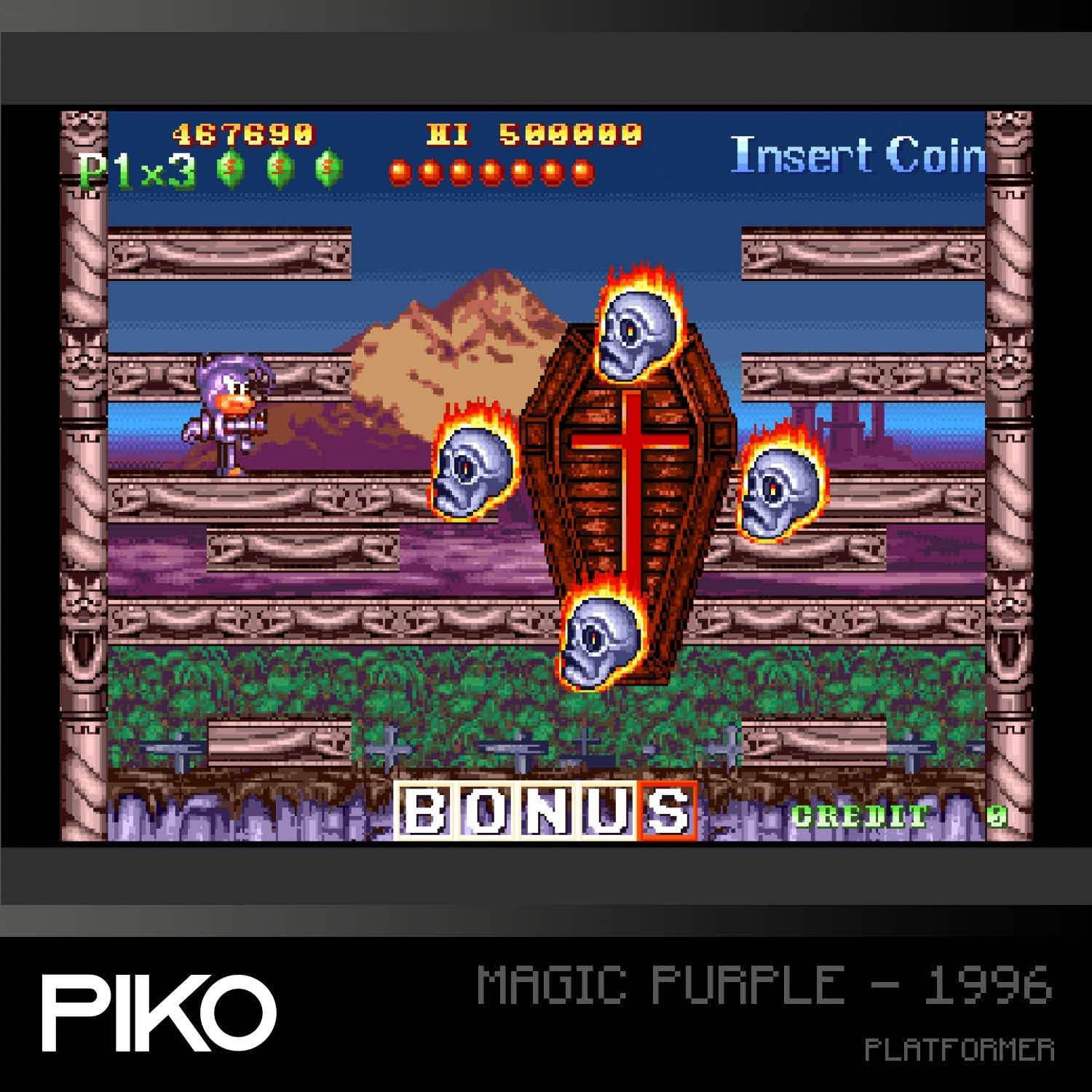 レトロゲーム エバーケード ピコアーケードコレクション1 エバーケード 90年代 アーケードゲーム 名作9作品 格闘 アクション プラットフォーマー スポーツ レアタイトル 2人プレイ対応 手のひらサイズ 懐かしのゲームセンター体験 並行輸入品