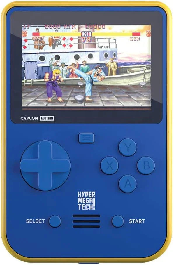 携帯型レトロゲーム機 Hyper Mega Tech Super Pocket Capcom Edition Blaze Entertainment ポケットサイズ カプコン名作アーケードゲーム12タイトル内蔵 Mega Man含む 高品質IPSスクリーン USB-C充電対応 セーブロード機能搭載 並行輸入品