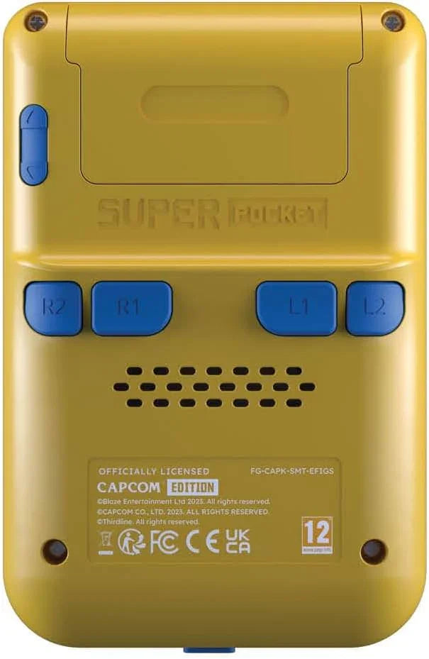 携帯型レトロゲーム機 Hyper Mega Tech Super Pocket Capcom Edition Blaze Entertainment ポケットサイズ カプコン名作アーケードゲーム12タイトル内蔵 Mega Man含む 高品質IPSスクリーン USB-C充電対応 セーブロード機能搭載 並行輸入品