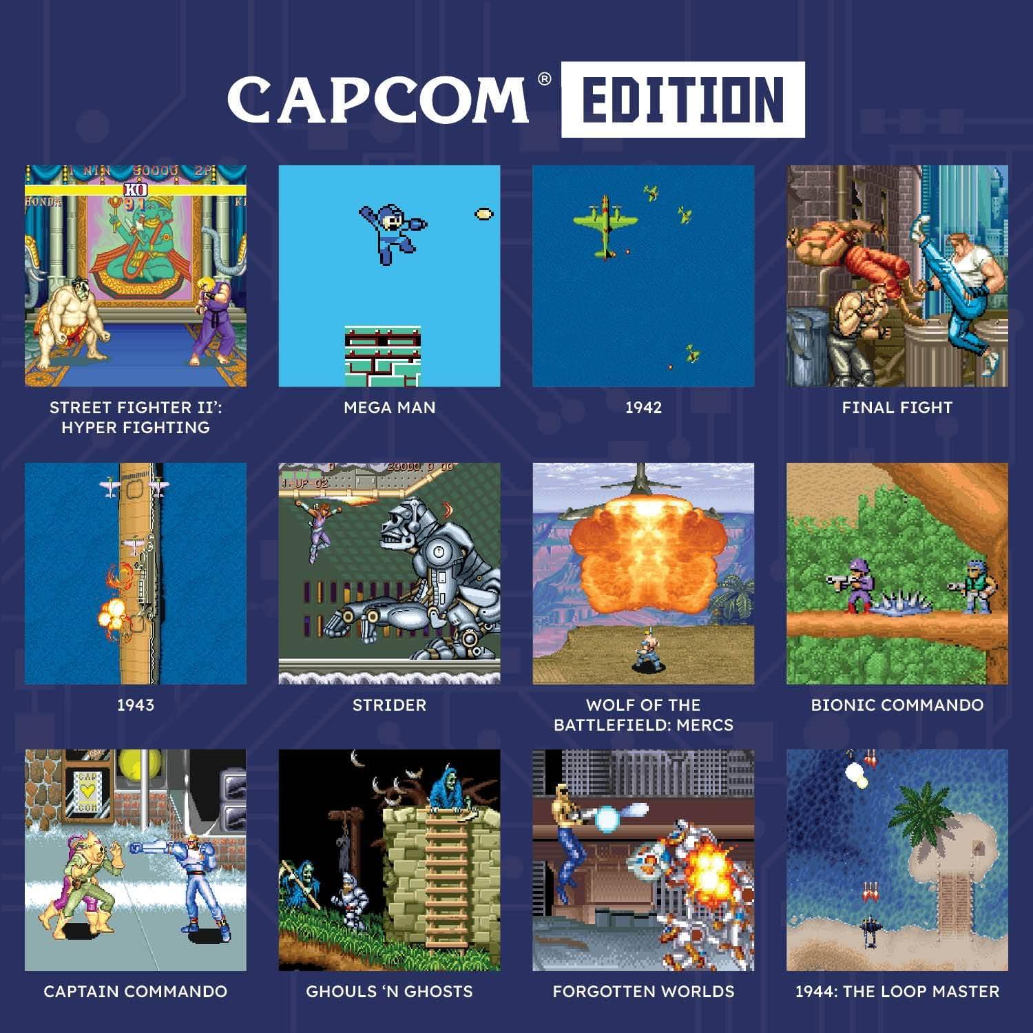携帯型レトロゲーム機 Hyper Mega Tech Super Pocket Capcom Edition Blaze Entertainment ポケットサイズ カプコン名作アーケードゲーム12タイトル内蔵 Mega Man含む 高品質IPSスクリーン USB-C充電対応 セーブロード機能搭載 並行輸入品